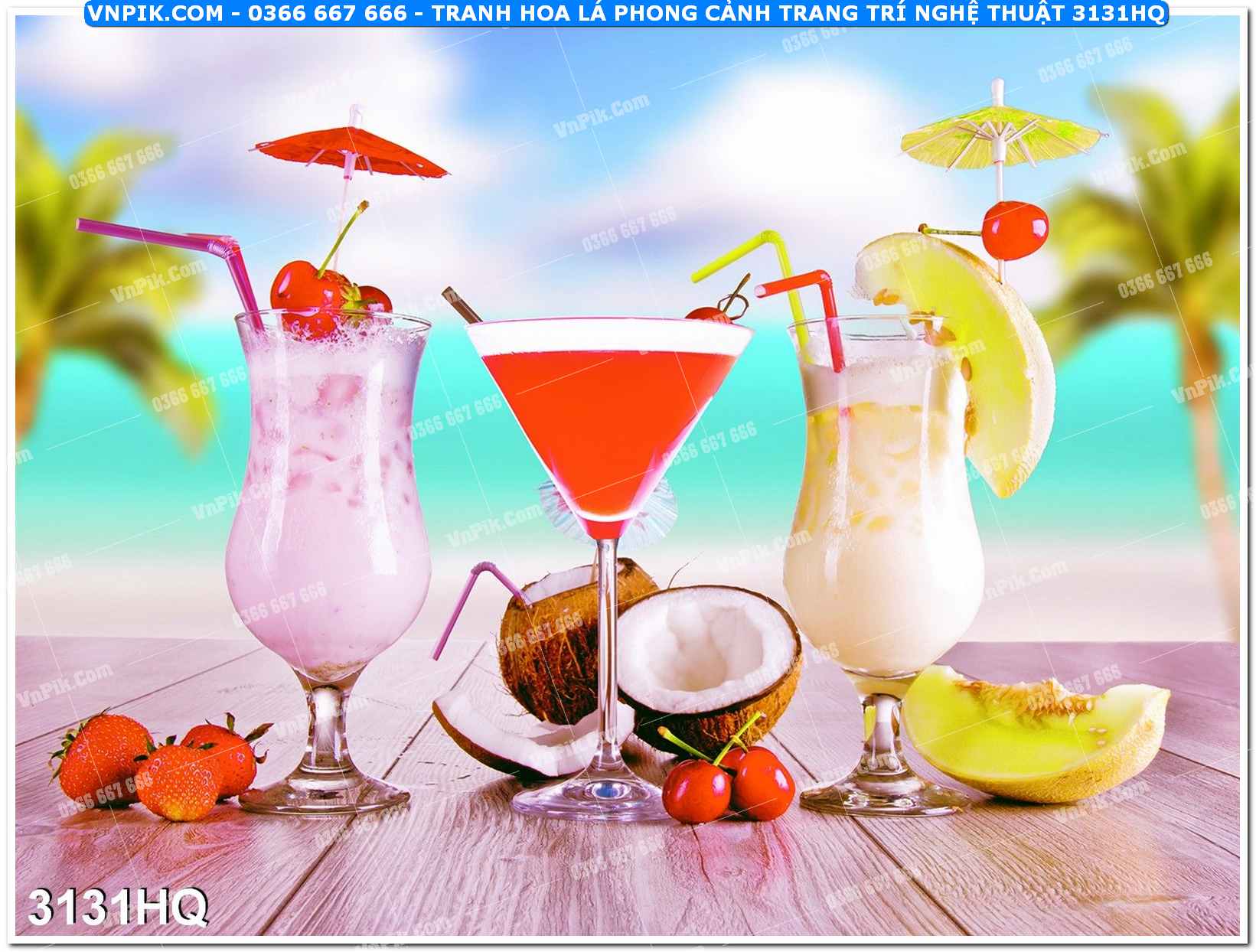 Tranh hoa lá phong cảnh trang trí nghệ thuật 3131HQ