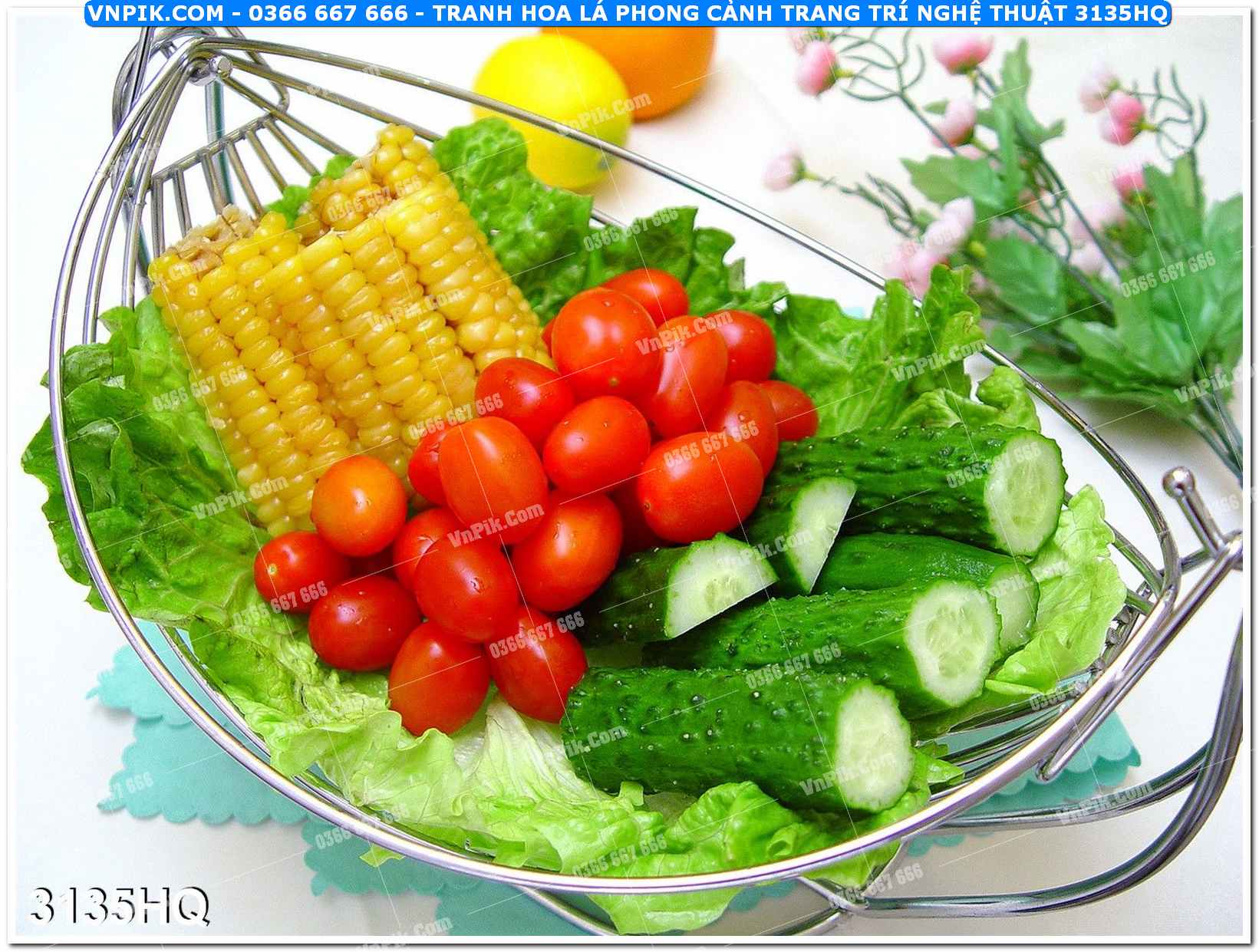 Tranh hoa lá phong cảnh trang trí nghệ thuật 3135HQ