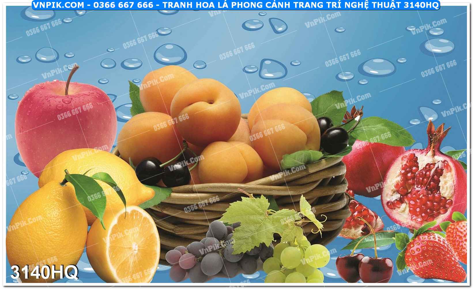 Tranh hoa lá phong cảnh trang trí nghệ thuật 3140HQ