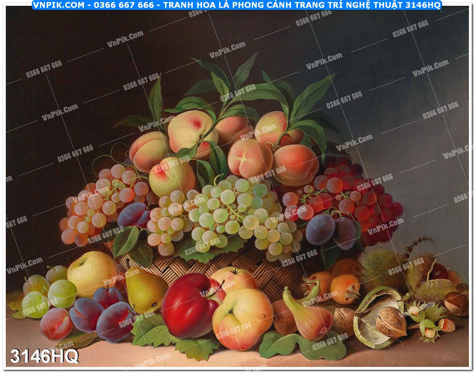 Tranh hoa lá phong cảnh trang trí nghệ thuật 3146HQ