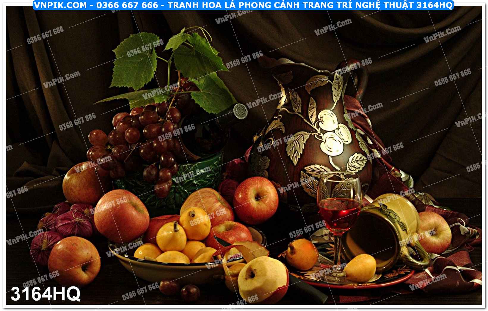 Tranh hoa lá phong cảnh trang trí nghệ thuật 3164HQ