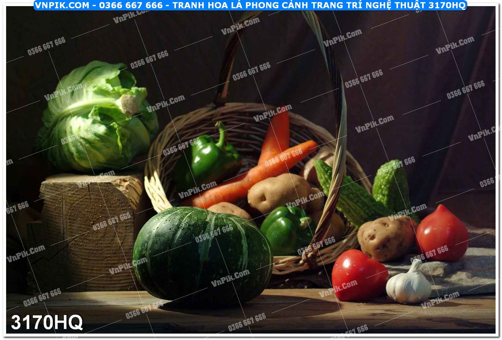 Tranh hoa lá phong cảnh trang trí nghệ thuật 3170HQ