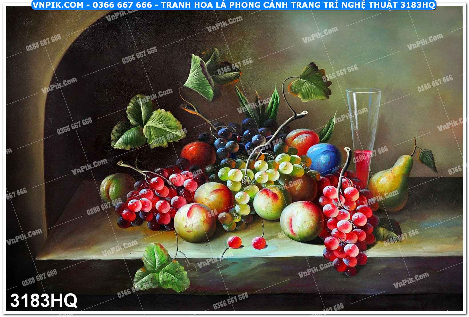 Tranh hoa lá phong cảnh trang trí nghệ thuật 3183HQ