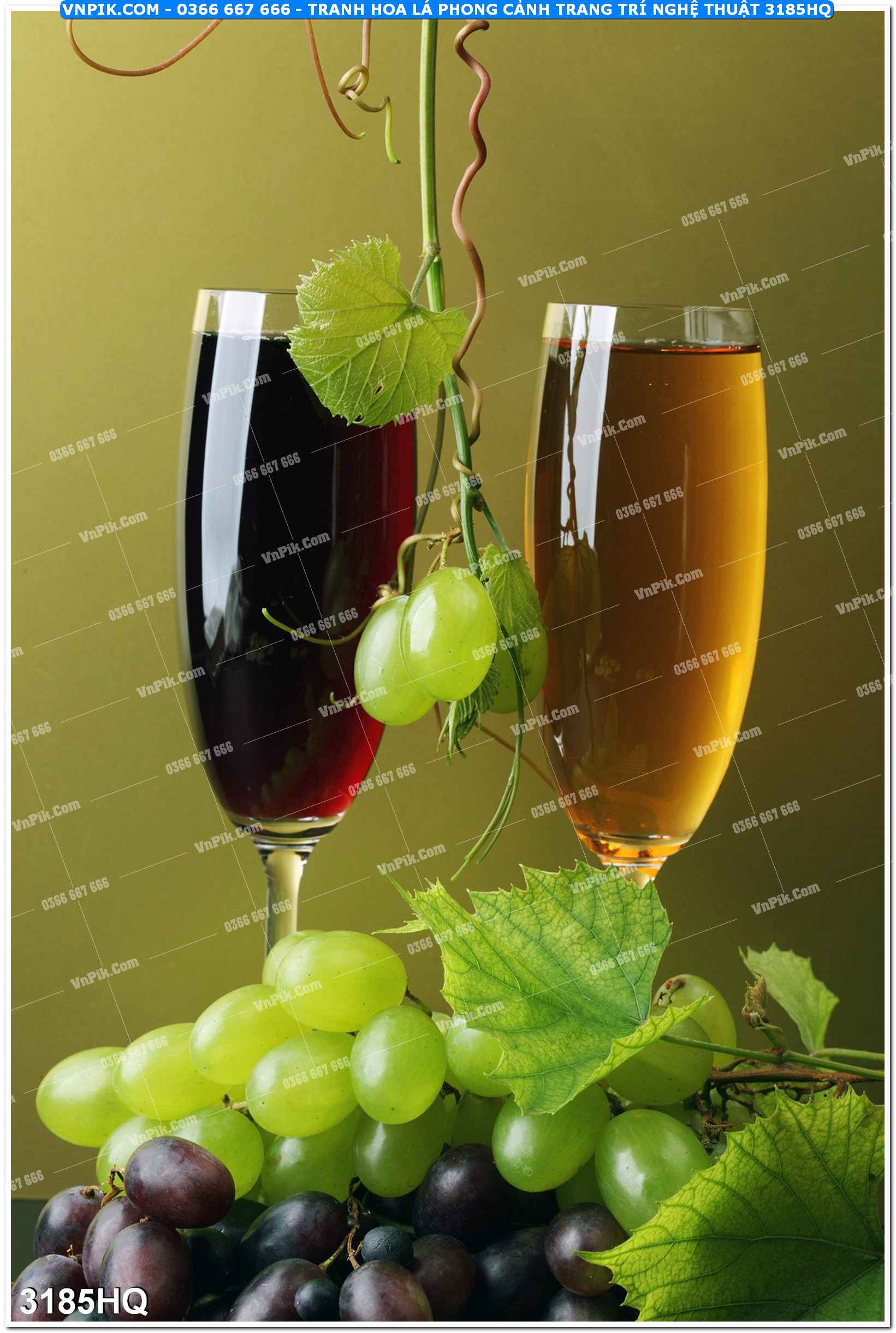 Tranh hoa lá phong cảnh trang trí nghệ thuật 3185HQ