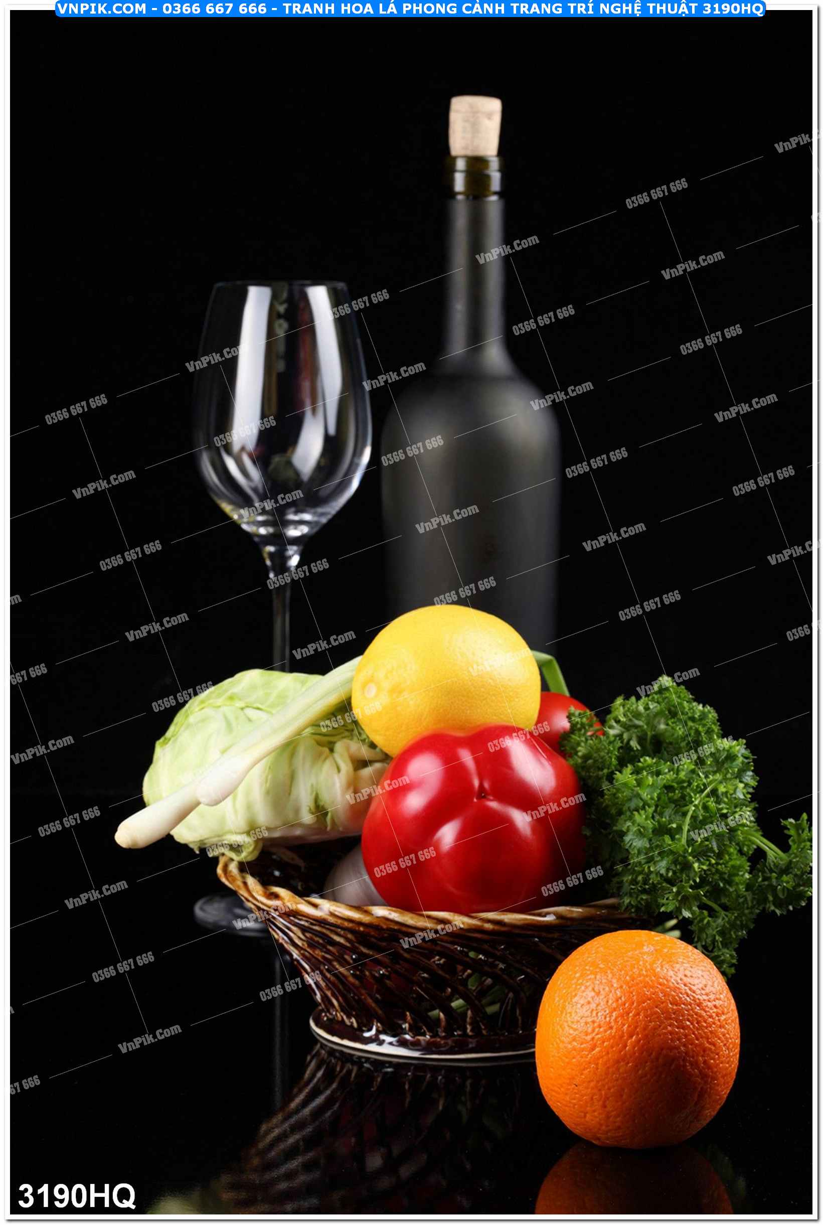 Tranh hoa lá phong cảnh trang trí nghệ thuật 3190HQ