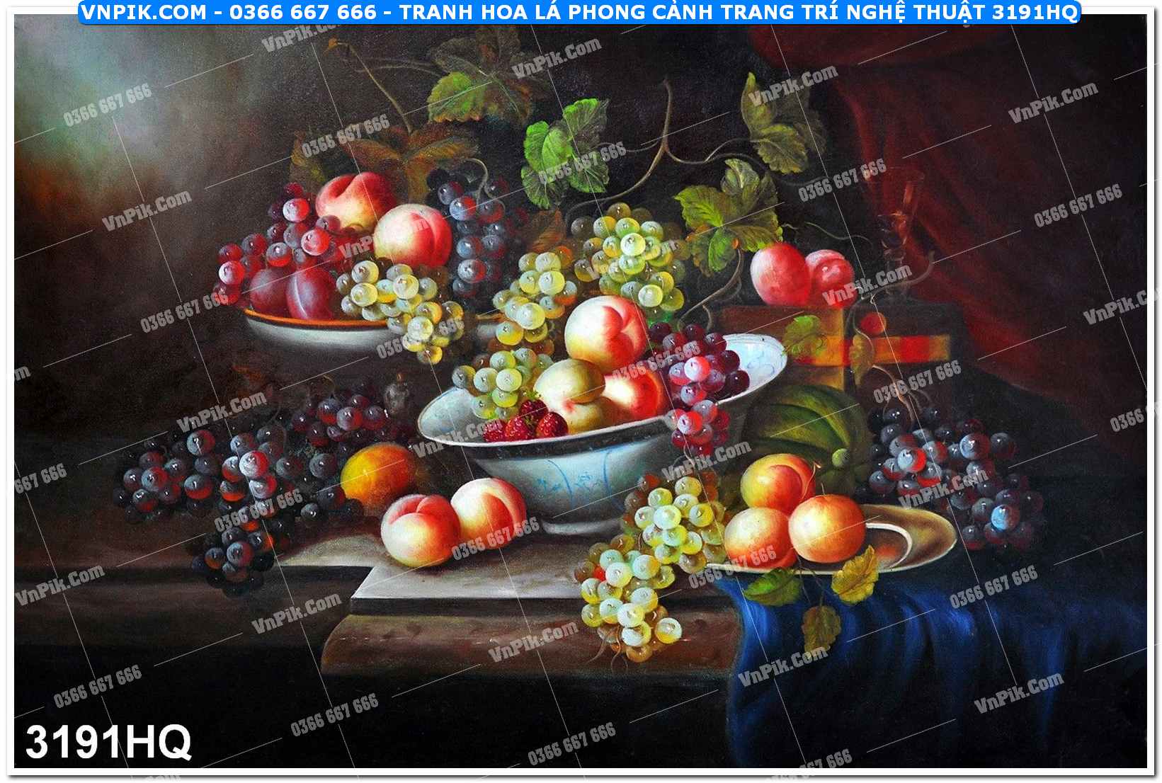 Tranh hoa lá phong cảnh trang trí nghệ thuật 3191HQ