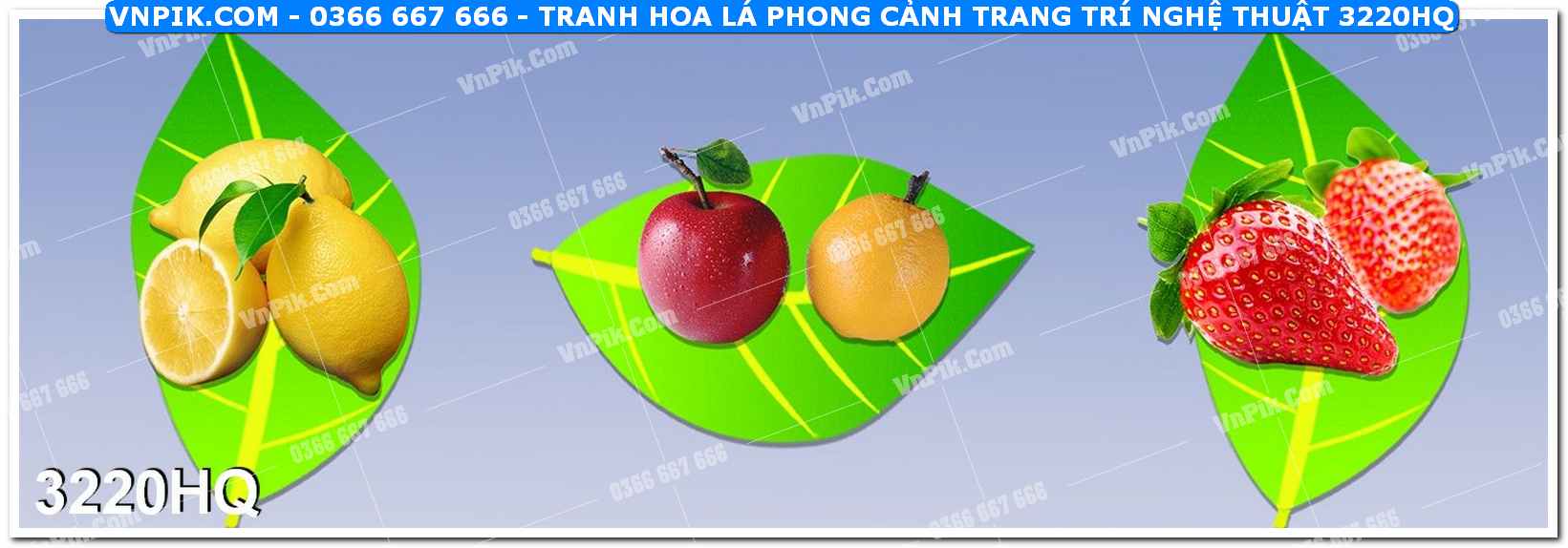 Tranh hoa lá phong cảnh trang trí nghệ thuật 3220HQ