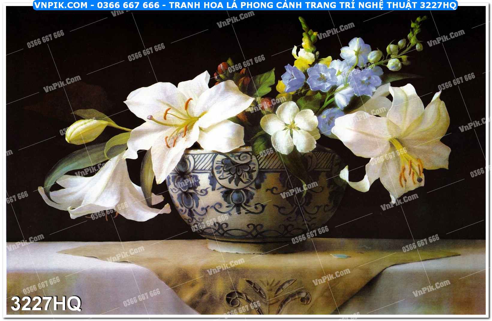 Tranh hoa lá phong cảnh trang trí nghệ thuật 3227HQ