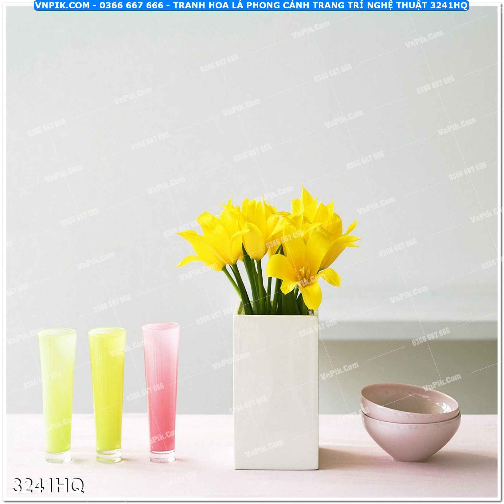 Tranh hoa lá phong cảnh trang trí nghệ thuật 3241HQ