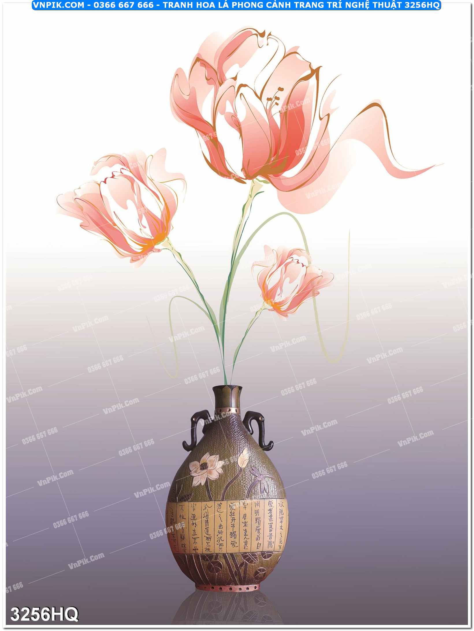 Tranh hoa lá phong cảnh trang trí nghệ thuật 3256HQ