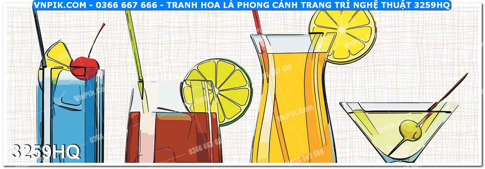 Tranh hoa lá phong cảnh trang trí nghệ thuật 3259HQ