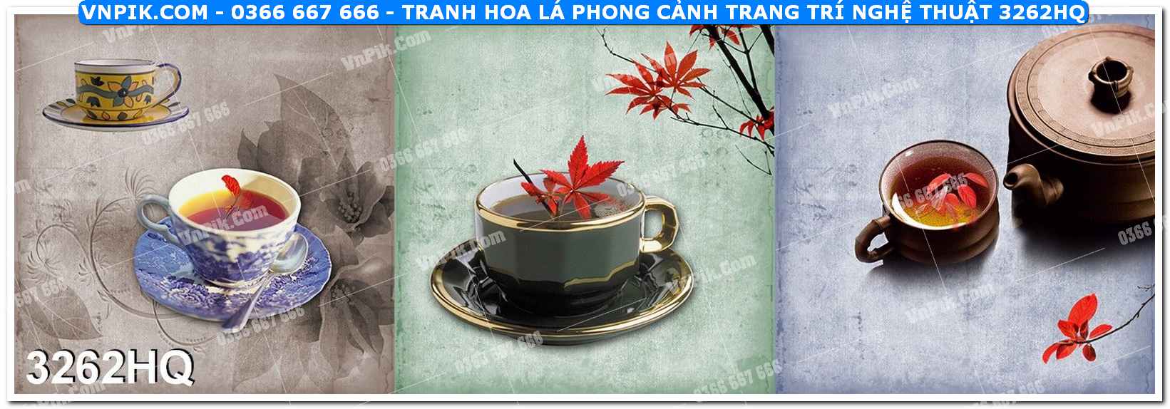 Tranh hoa lá phong cảnh trang trí nghệ thuật 3262HQ
