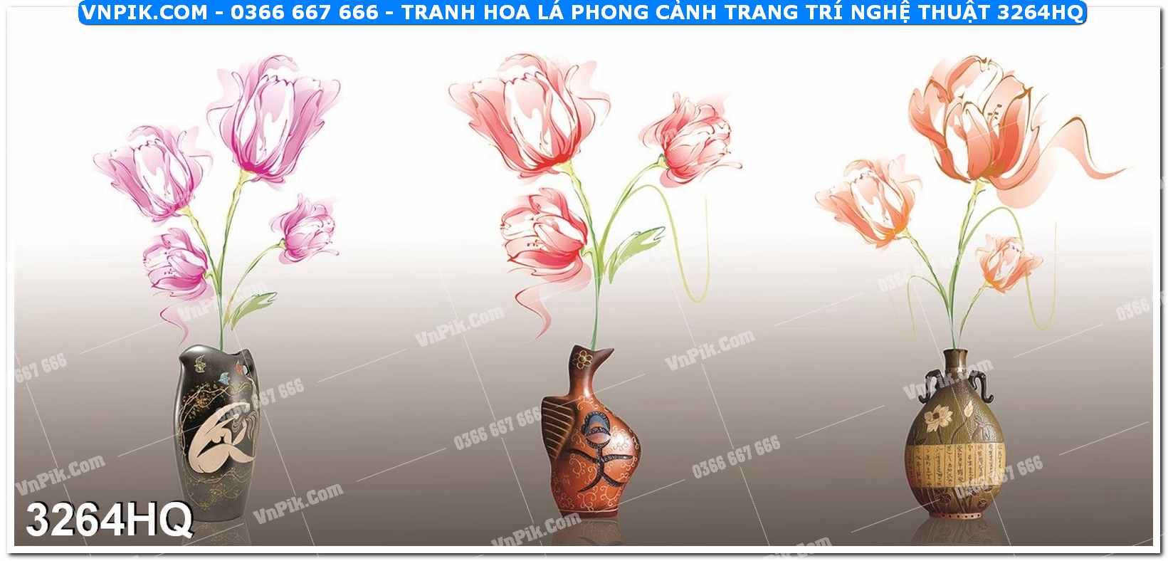 Tranh hoa lá phong cảnh trang trí nghệ thuật 3264HQ