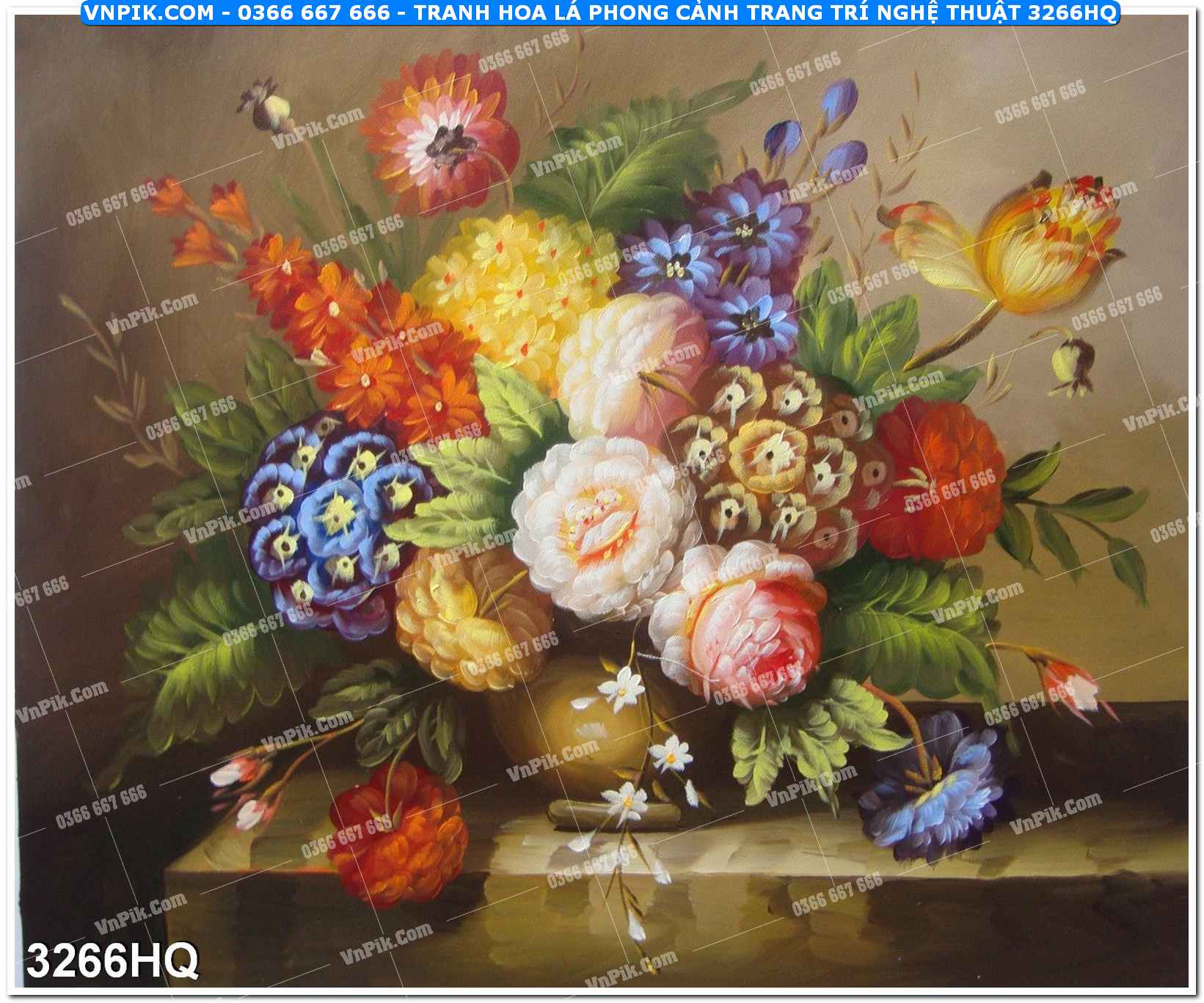 Tranh hoa lá phong cảnh trang trí nghệ thuật 3266HQ