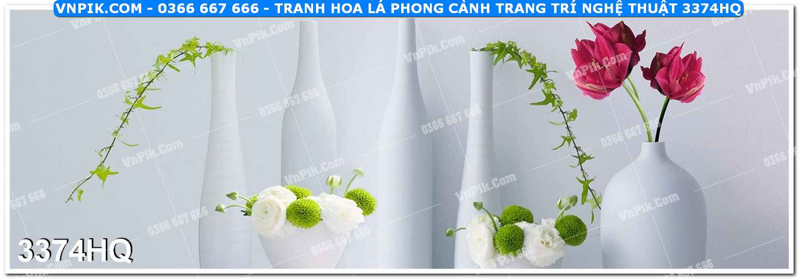 Tranh hoa lá phong cảnh trang trí nghệ thuật 3374HQ