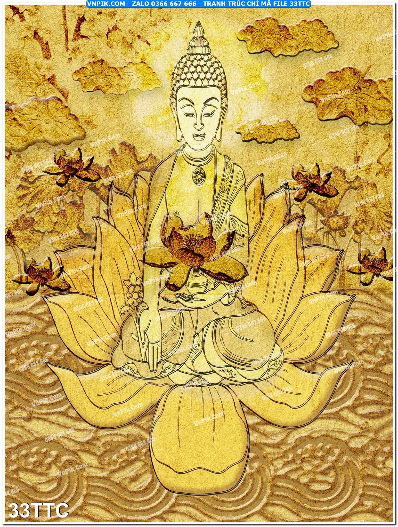 Tranh trúc chỉ – tranh trang trí bàn thờ 33TTC
