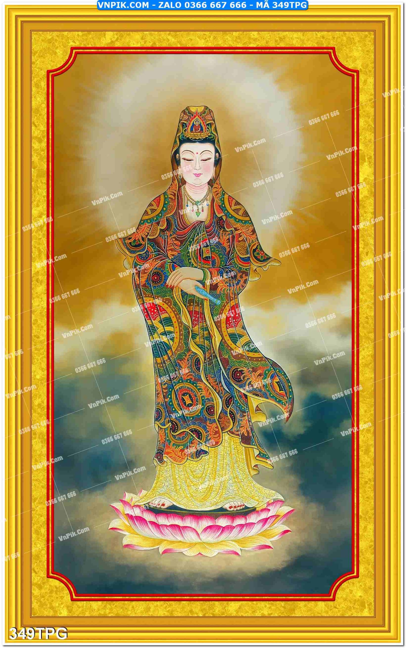 Tranh Phật Giáo Treo Tường – Tranh Bồ Tát Mã File 349TPG