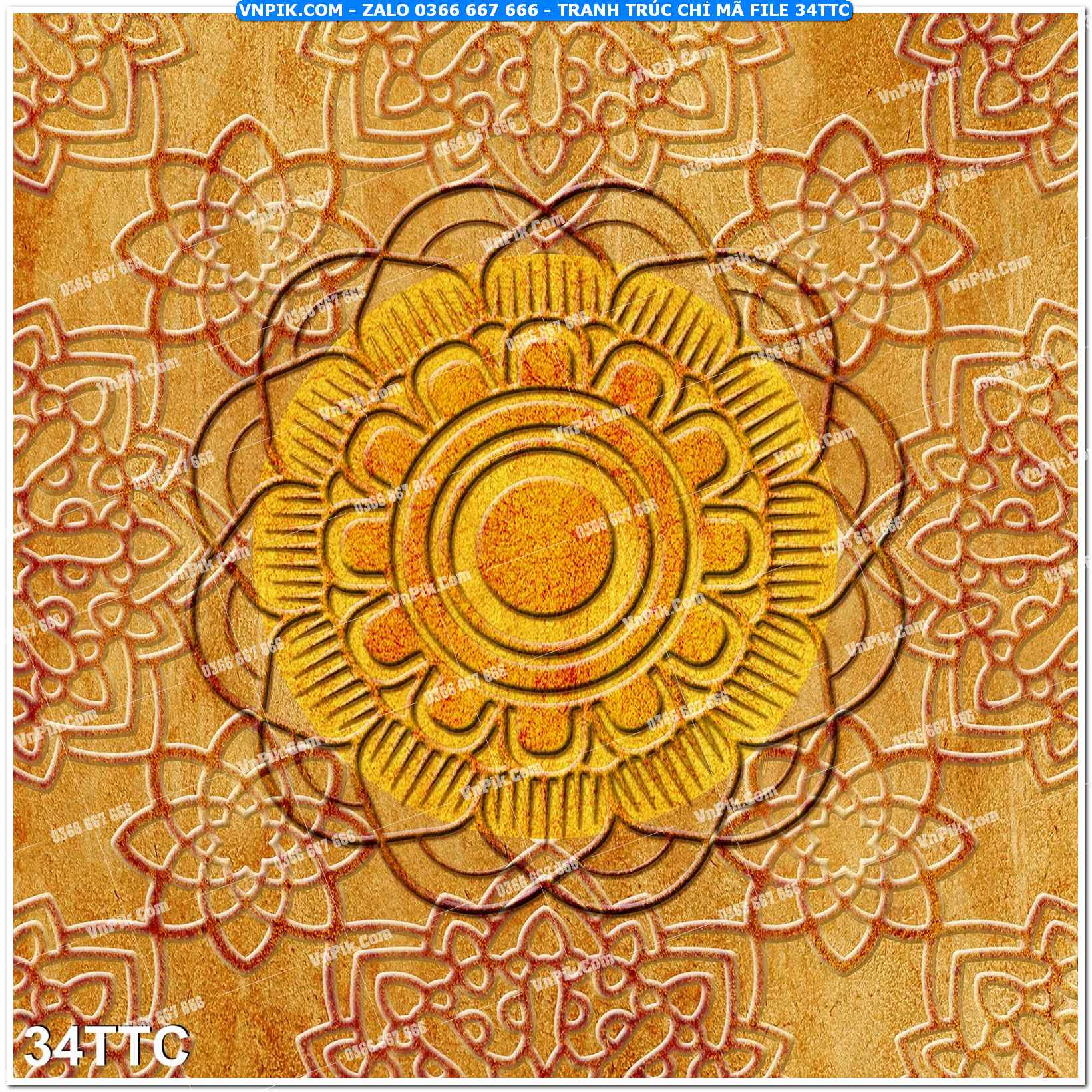 Tranh trúc chỉ – tranh trang trí bàn thờ 34TTC