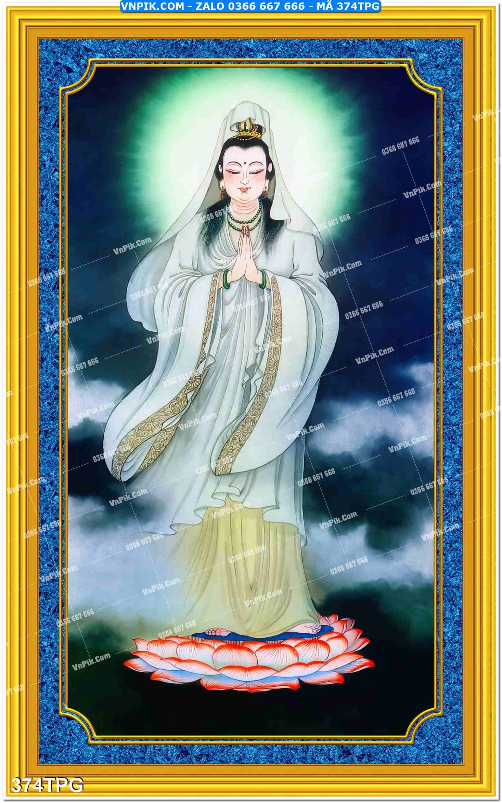 Tranh Phật Giáo Treo Tường – Tranh Bồ Tát Mã File 374TPG