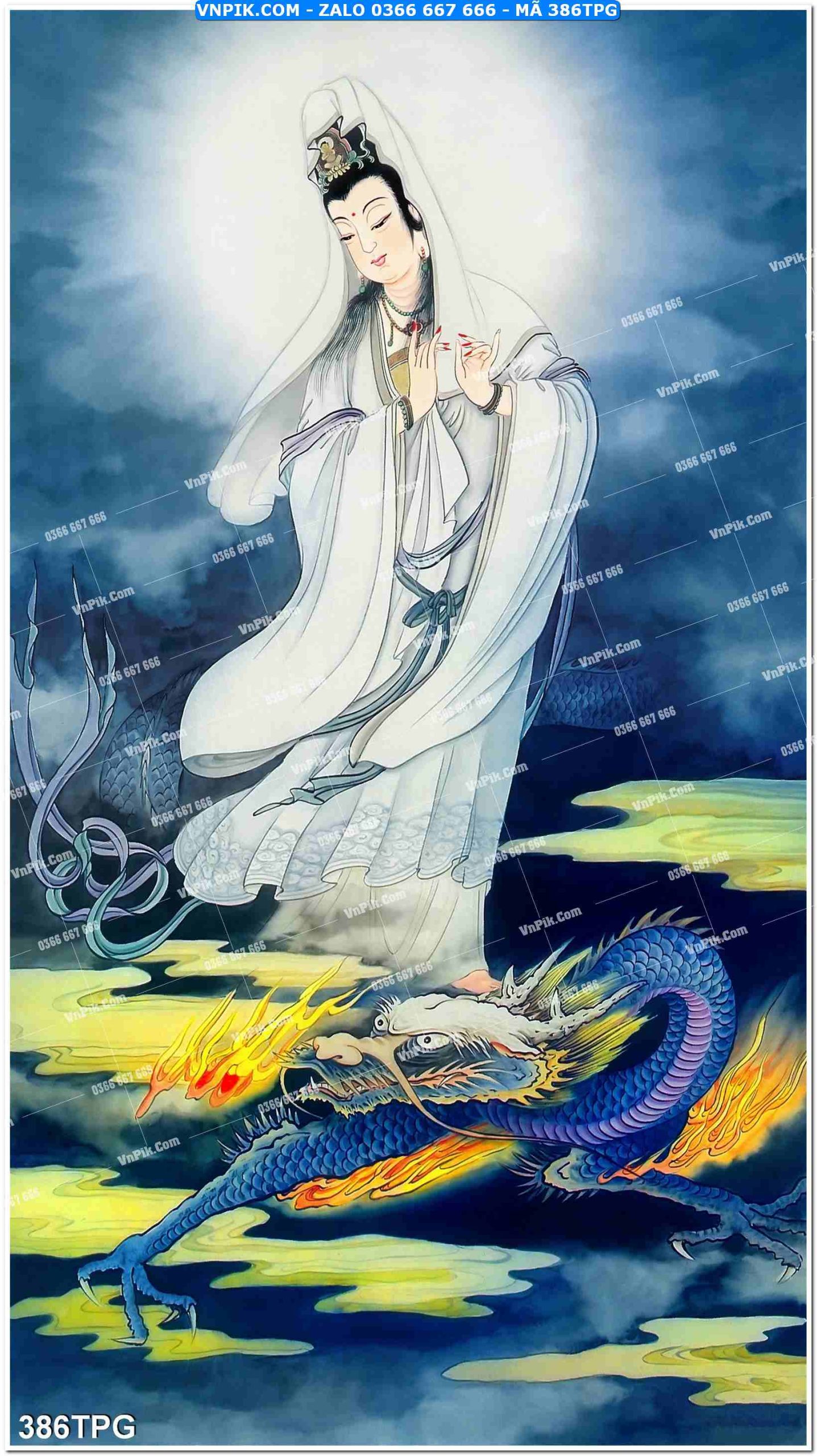 Tranh Phật Giáo Treo Tường – Tranh Bồ Tát Mã File 386TPG