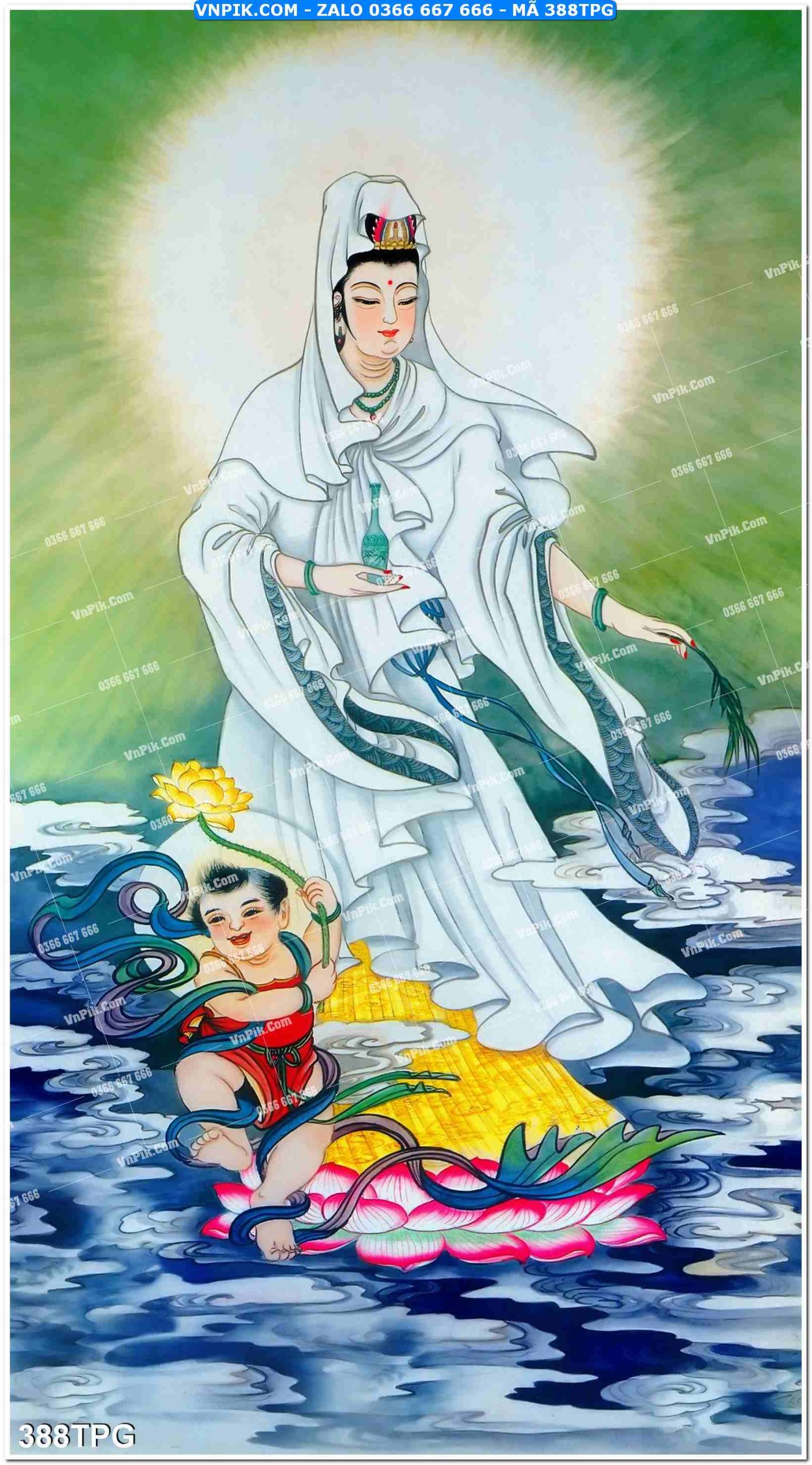 Tranh Phật Giáo Treo Tường – Tranh Bồ Tát Mã File 388TPG