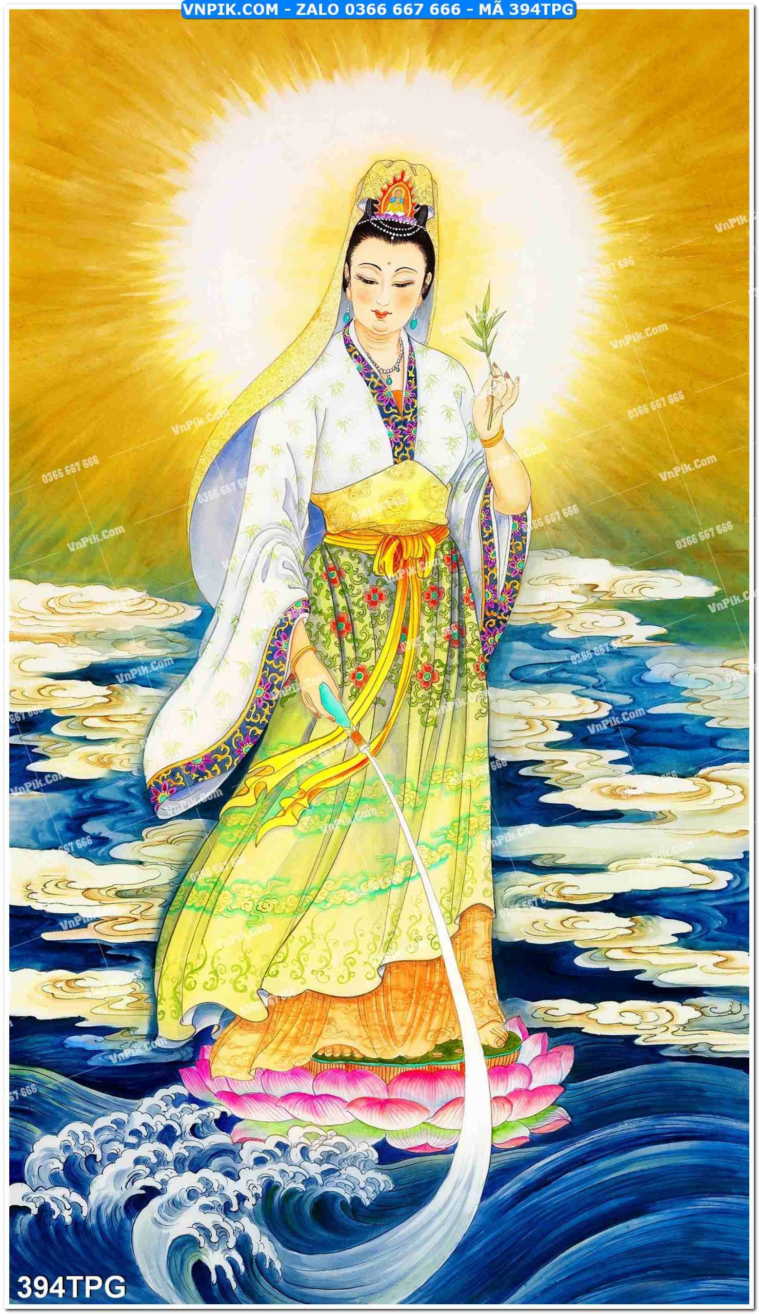 Tranh Phật Giáo Treo Tường – Tranh Bồ Tát Mã File 394TPG