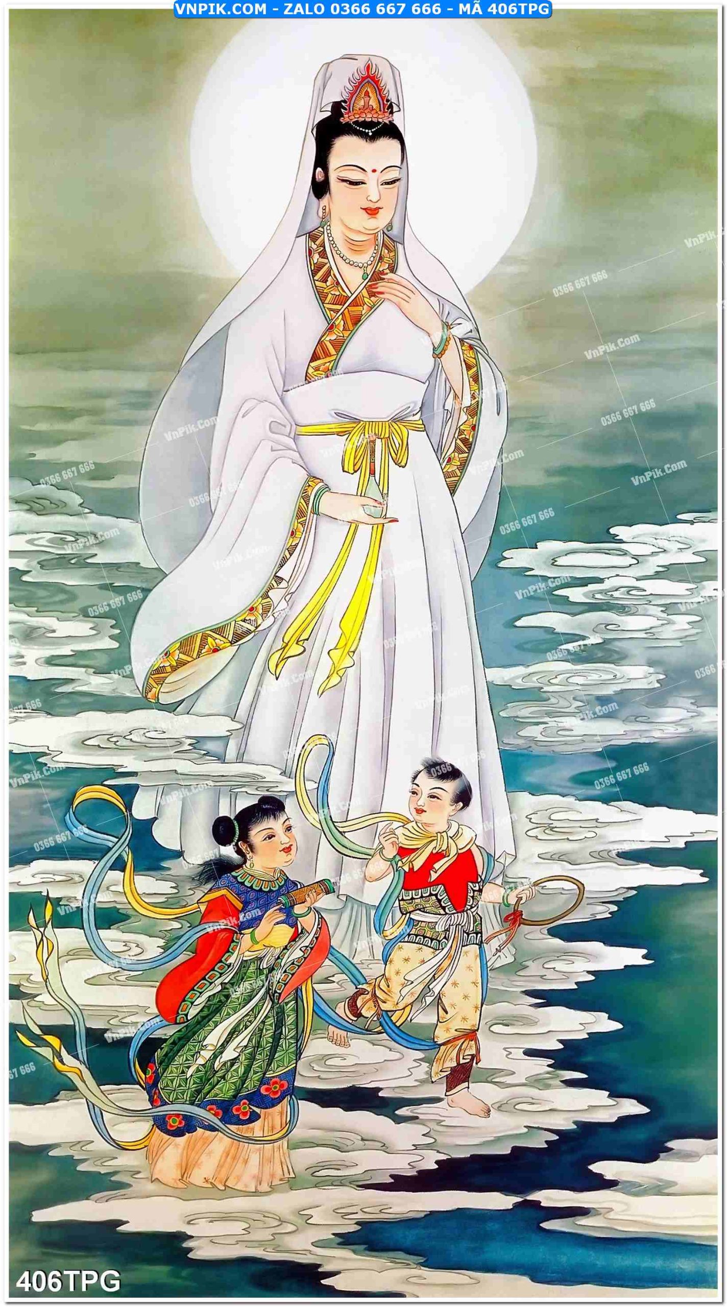 Tranh Phật Giáo Treo Tường – Tranh Bồ Tát Mã File 406TPG
