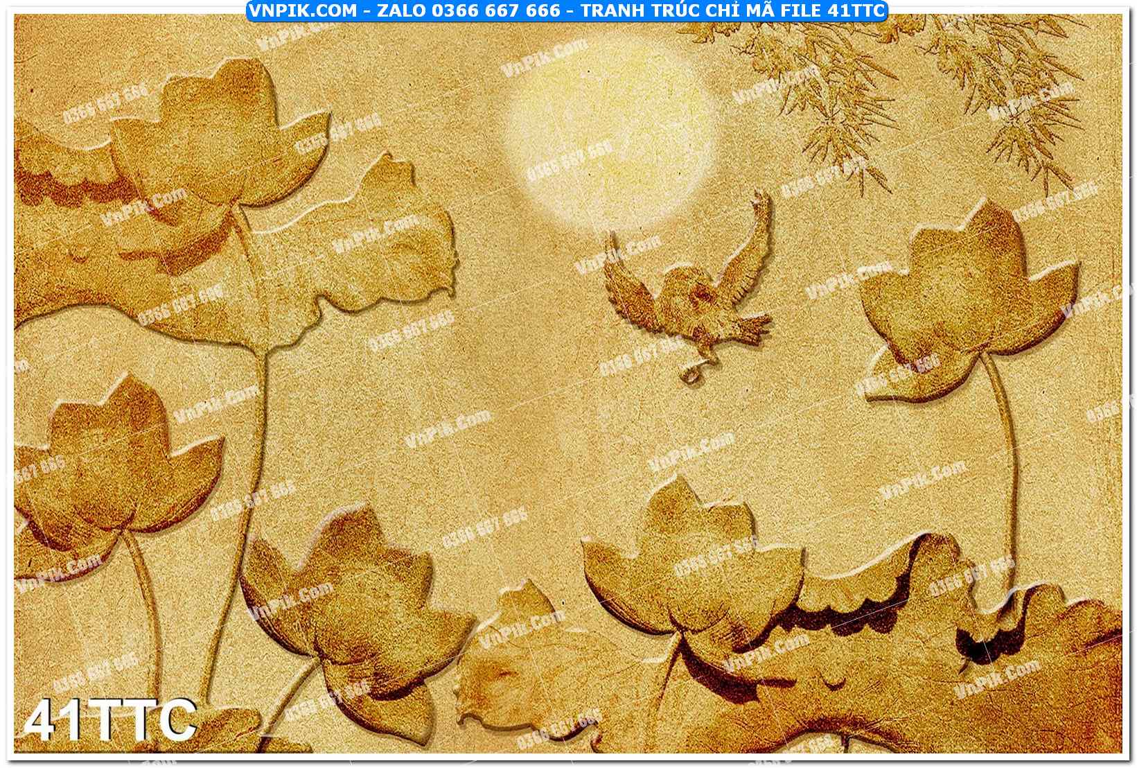 Tranh trúc chỉ – tranh trang trí bàn thờ 41TTC