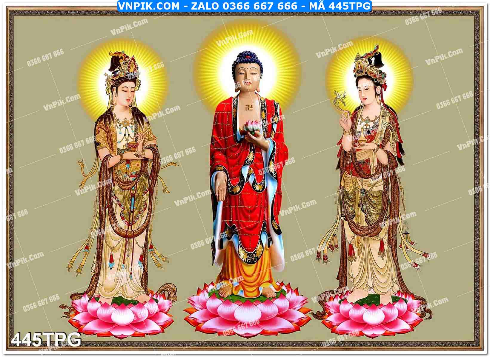 Tranh Phật Giáo Treo Tường – Tranh Bồ Tát Mã File 445TPG