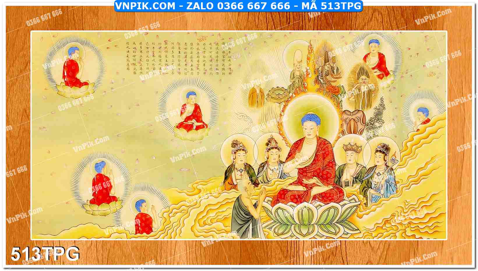 Tranh Phật Giáo Treo Tường – Tranh Bồ Tát Mã File 513TPG