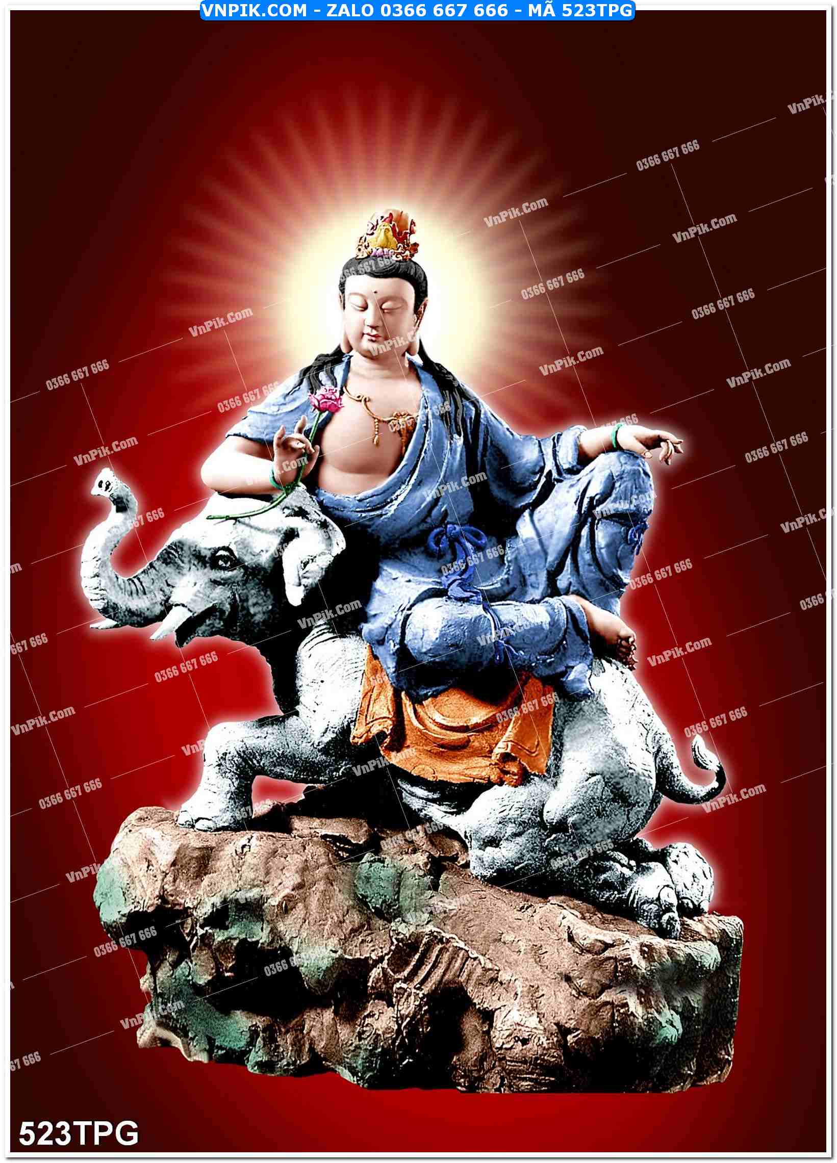 Tranh Phật Giáo Treo Tường – Tranh Bồ Tát Mã File 523TPG