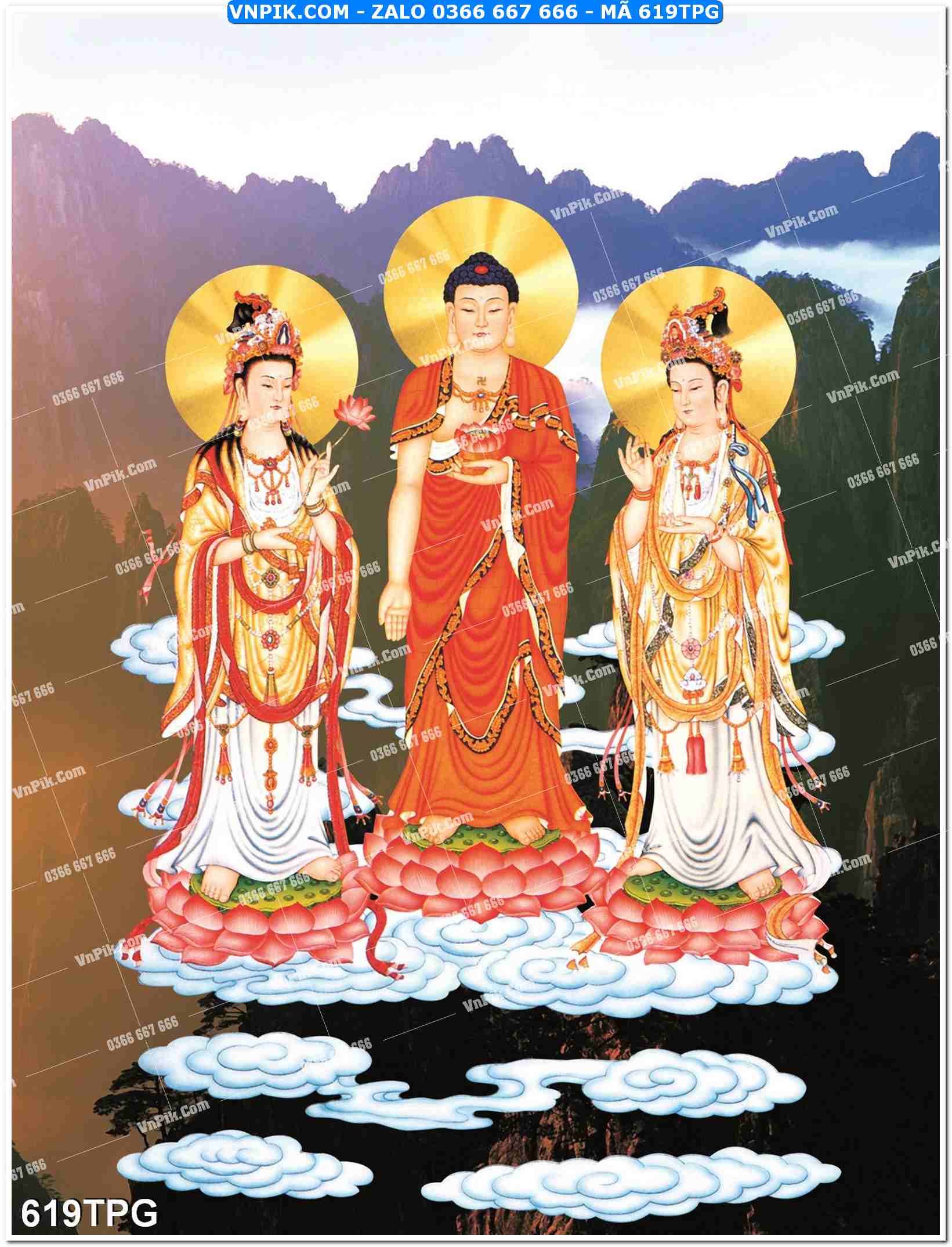 Tranh Phật Giáo Treo Tường – Tranh Bồ Tát Mã File 619TPG