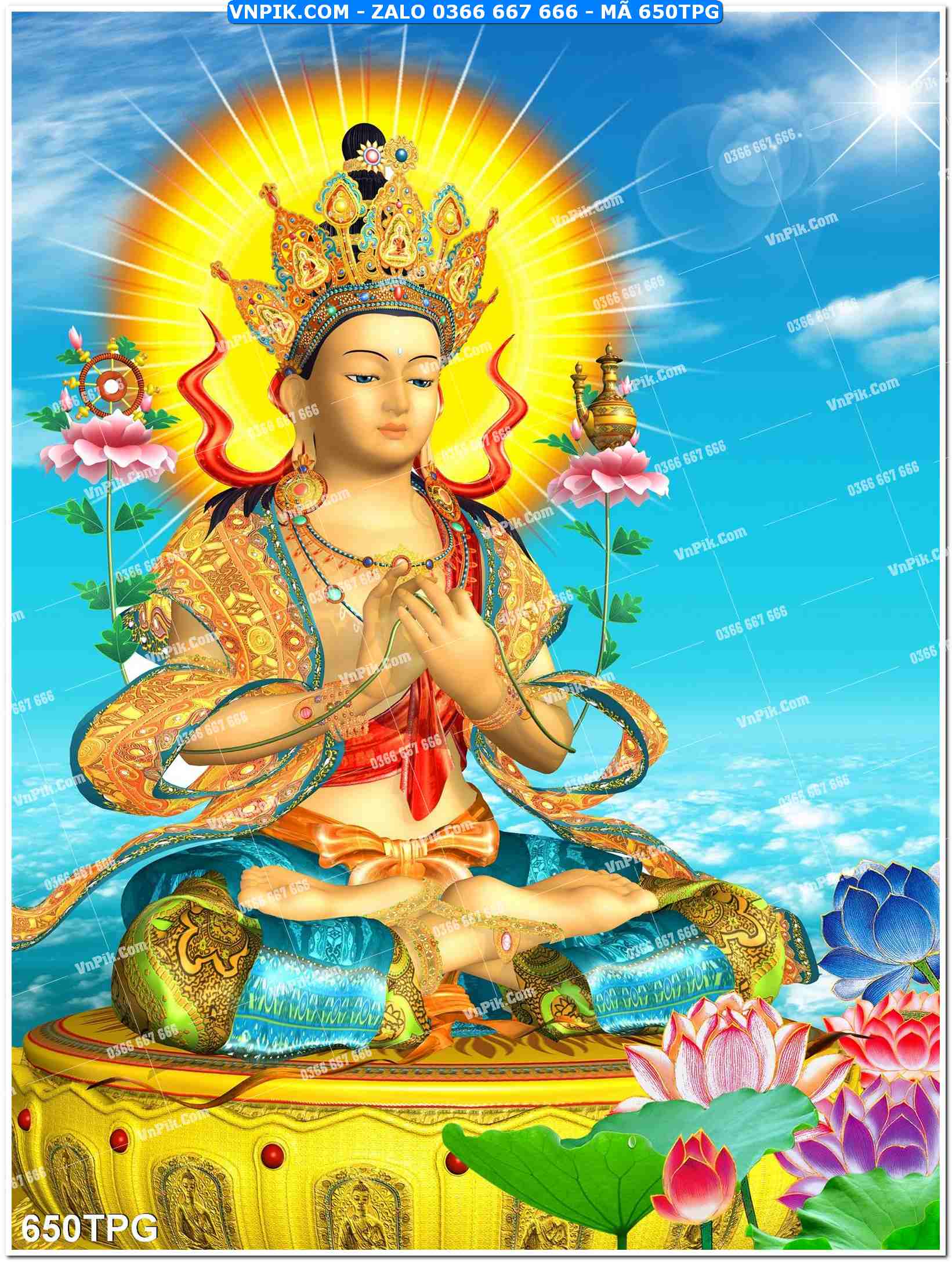 Tranh Phật Giáo Treo Tường – Tranh Bồ Tát Mã File 650TPG
