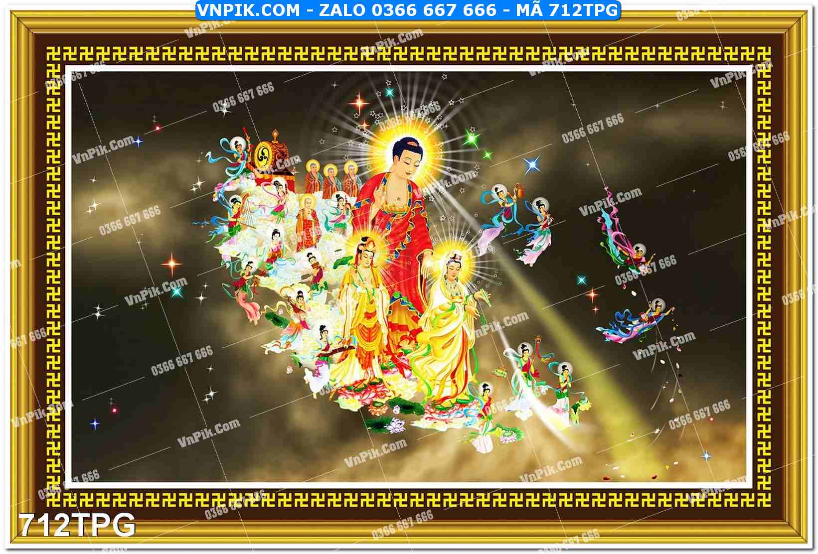 Tranh Phật Giáo Treo Tường – Tranh Bồ Tát Mã File 712TPG