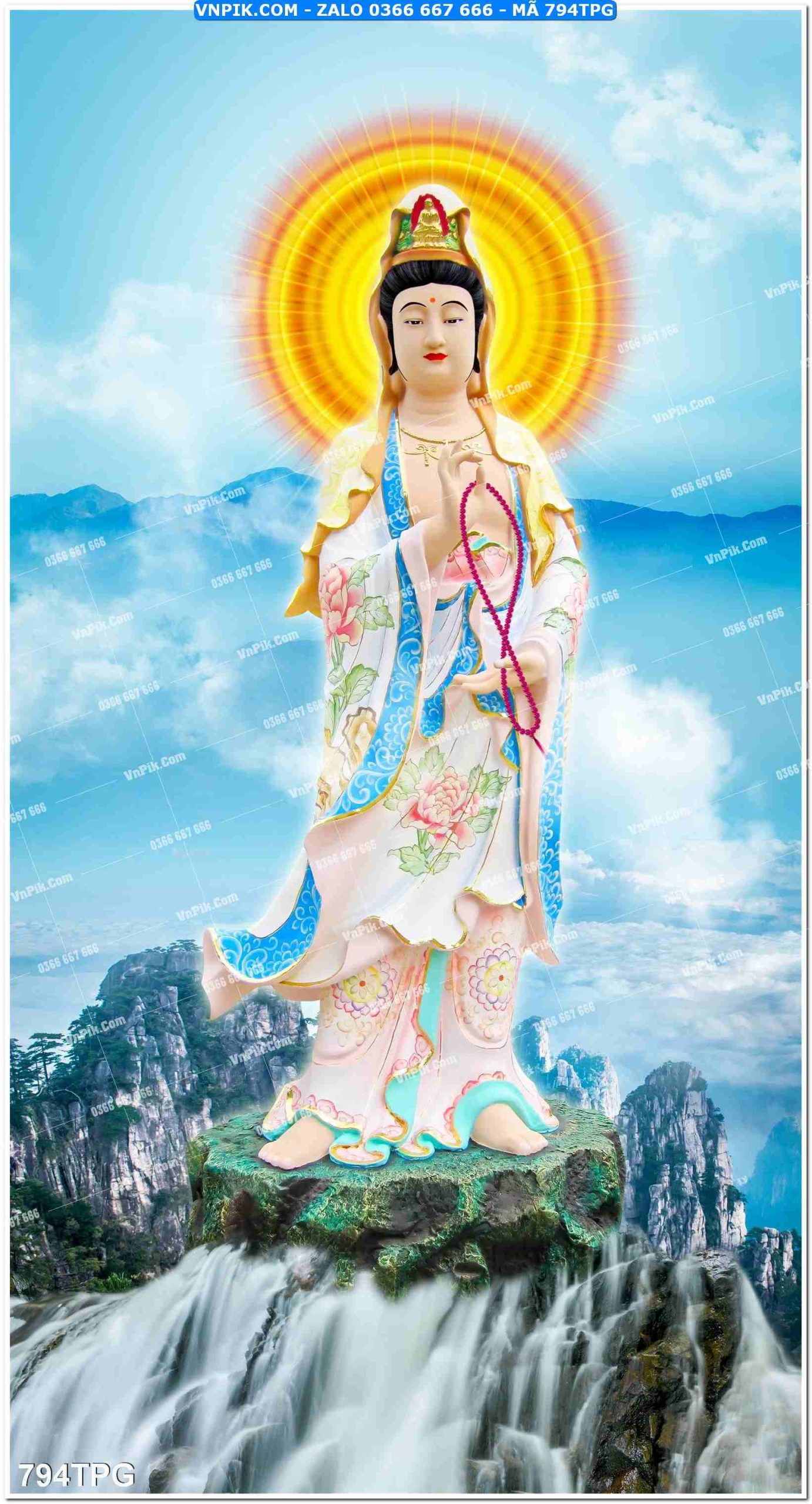 Tranh Phật Giáo Treo Tường – Tranh Bồ Tát Mã File 794TPG
