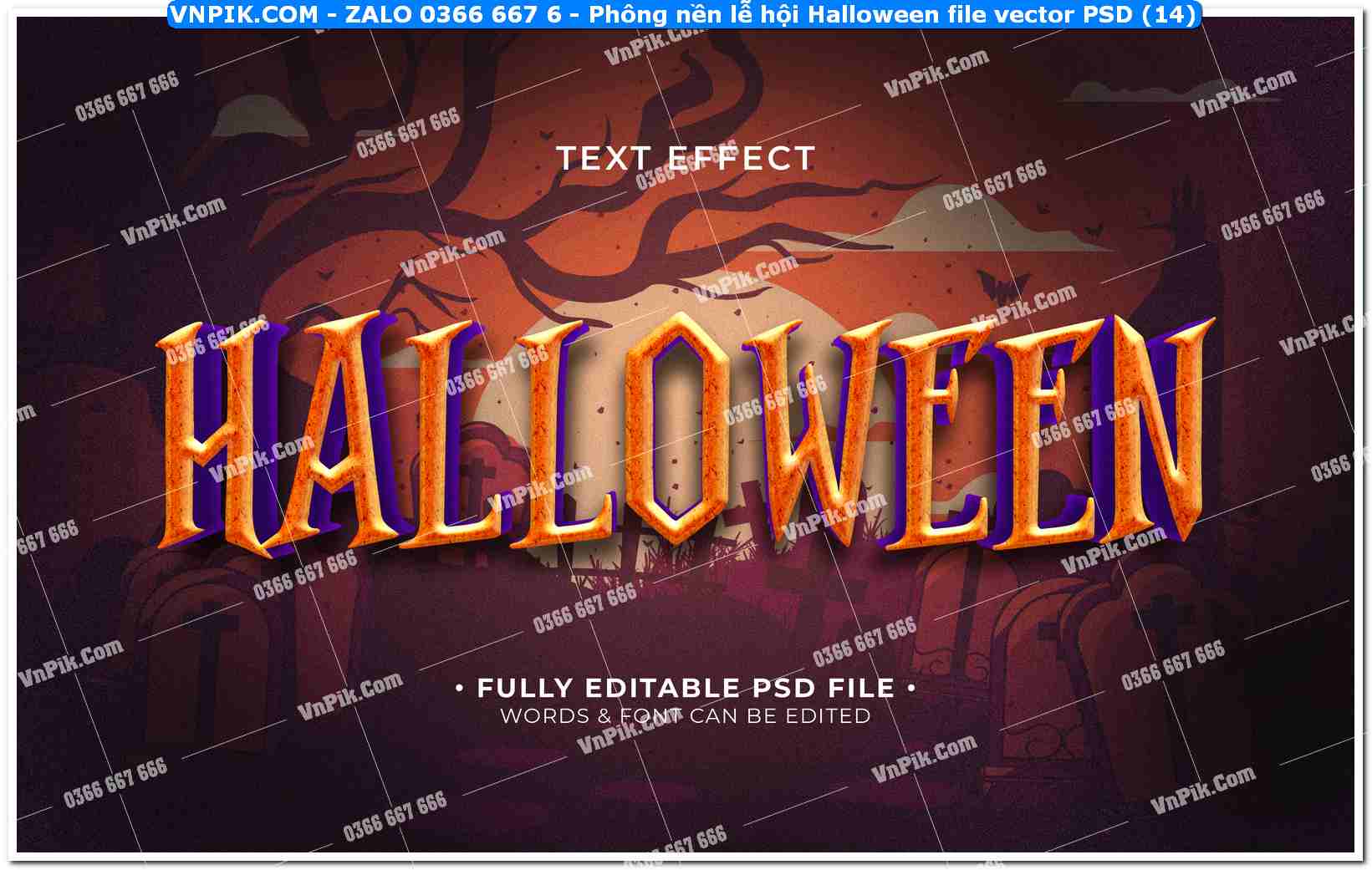Phông nền lễ hội Halloween file vector PSD (14)