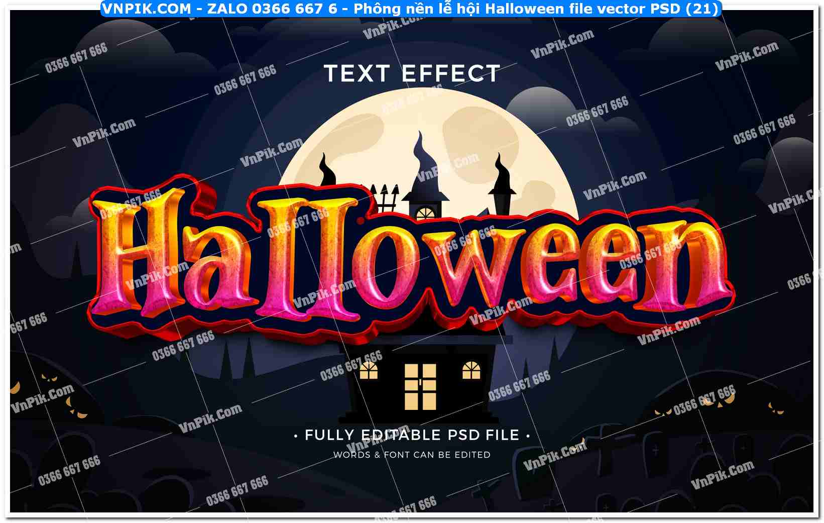 Phông nền lễ hội Halloween file vector PSD (21)