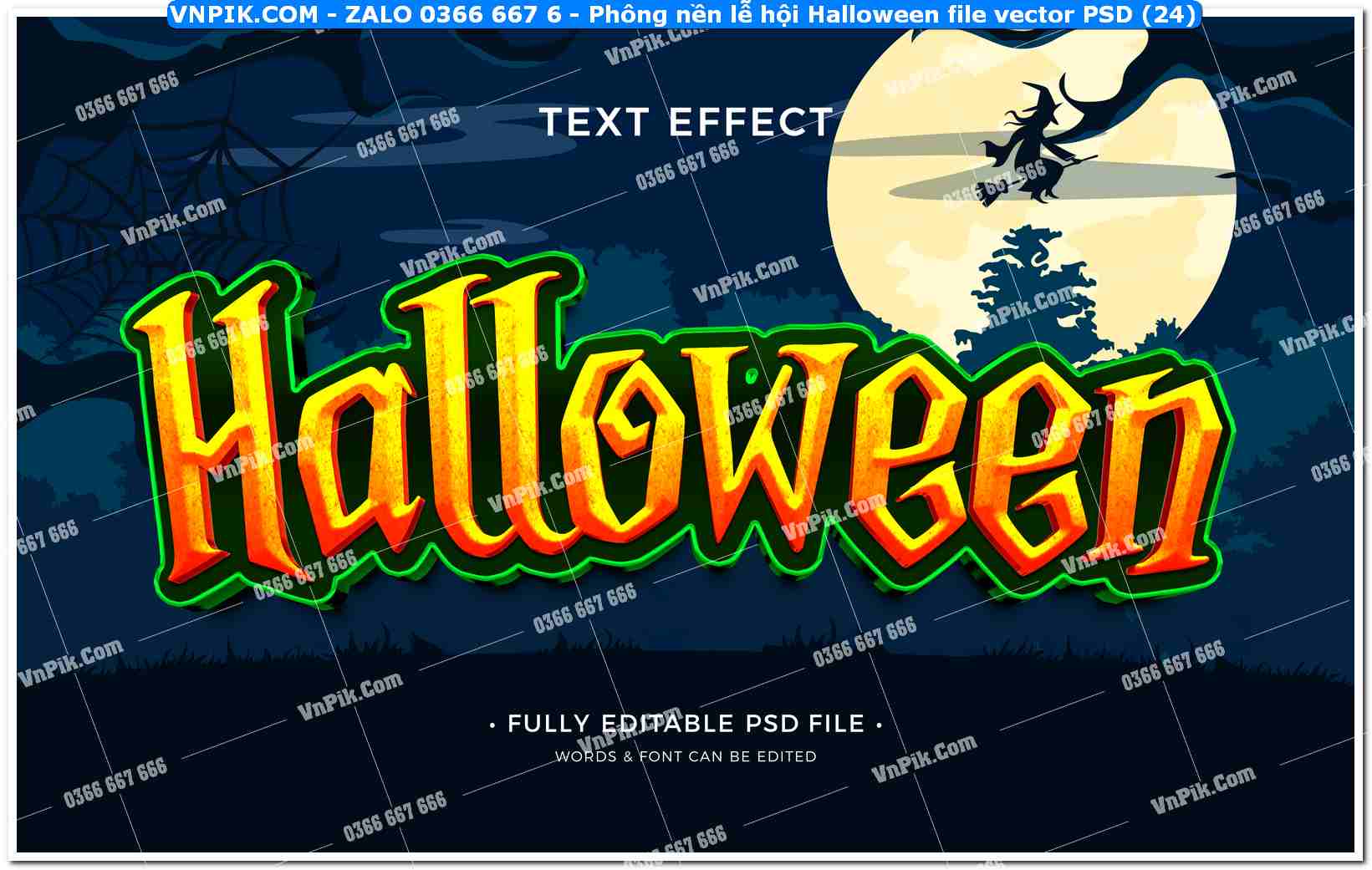 Phông nền lễ hội Halloween file vector PSD (24)