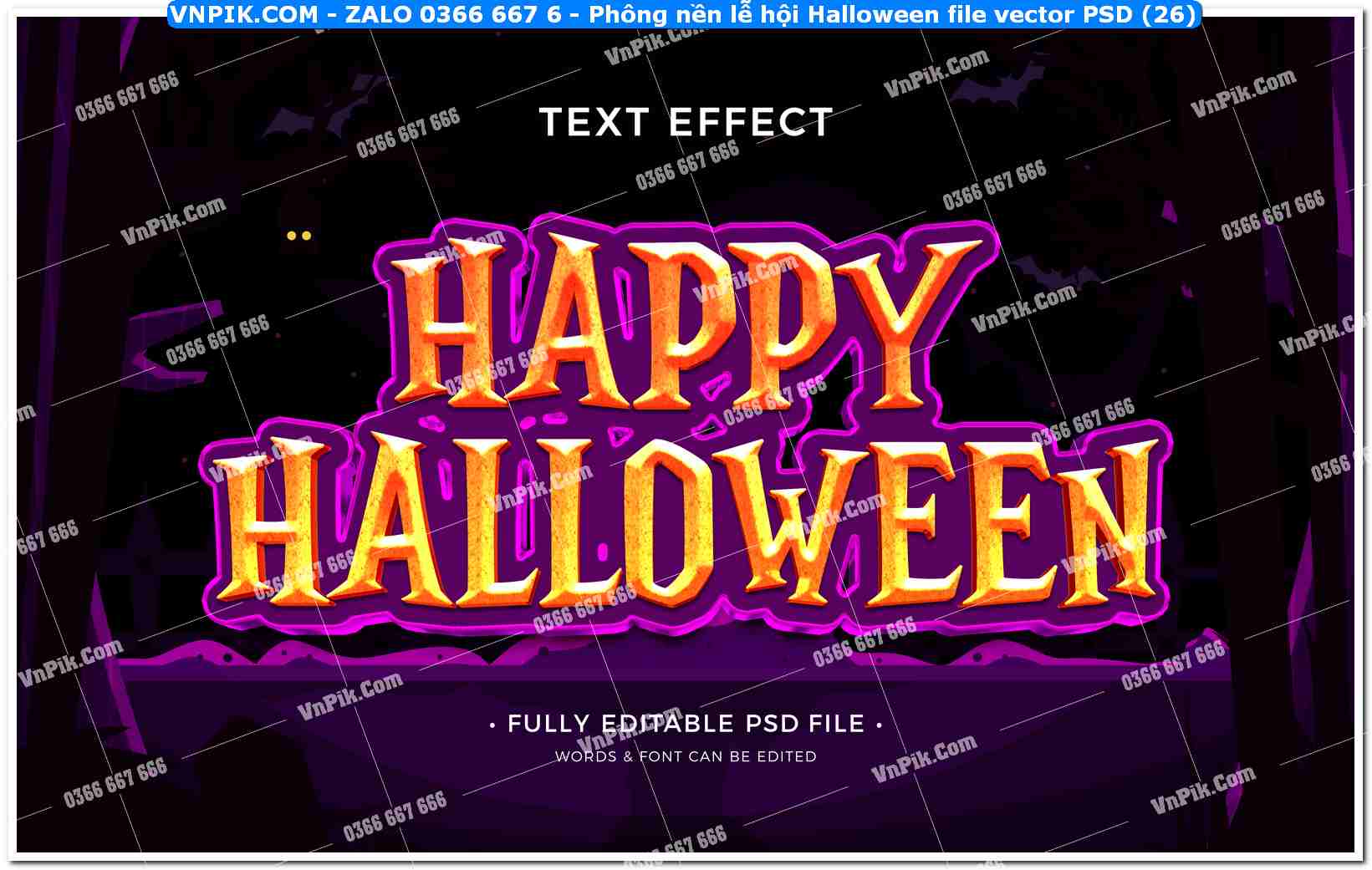 Phông nền lễ hội Halloween file vector PSD (26)