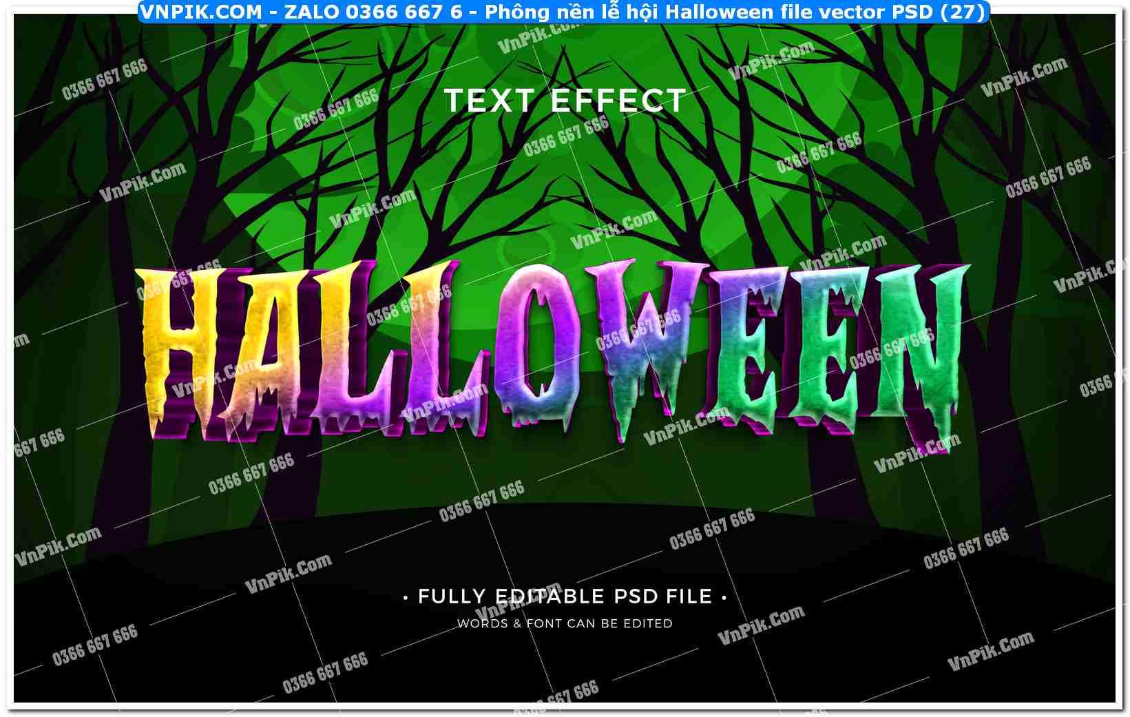 Phông nền lễ hội Halloween file vector PSD (27)