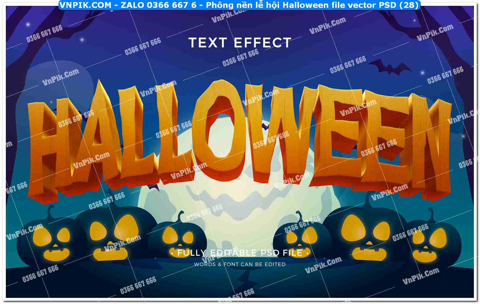Phông nền lễ hội Halloween file vector PSD (28)