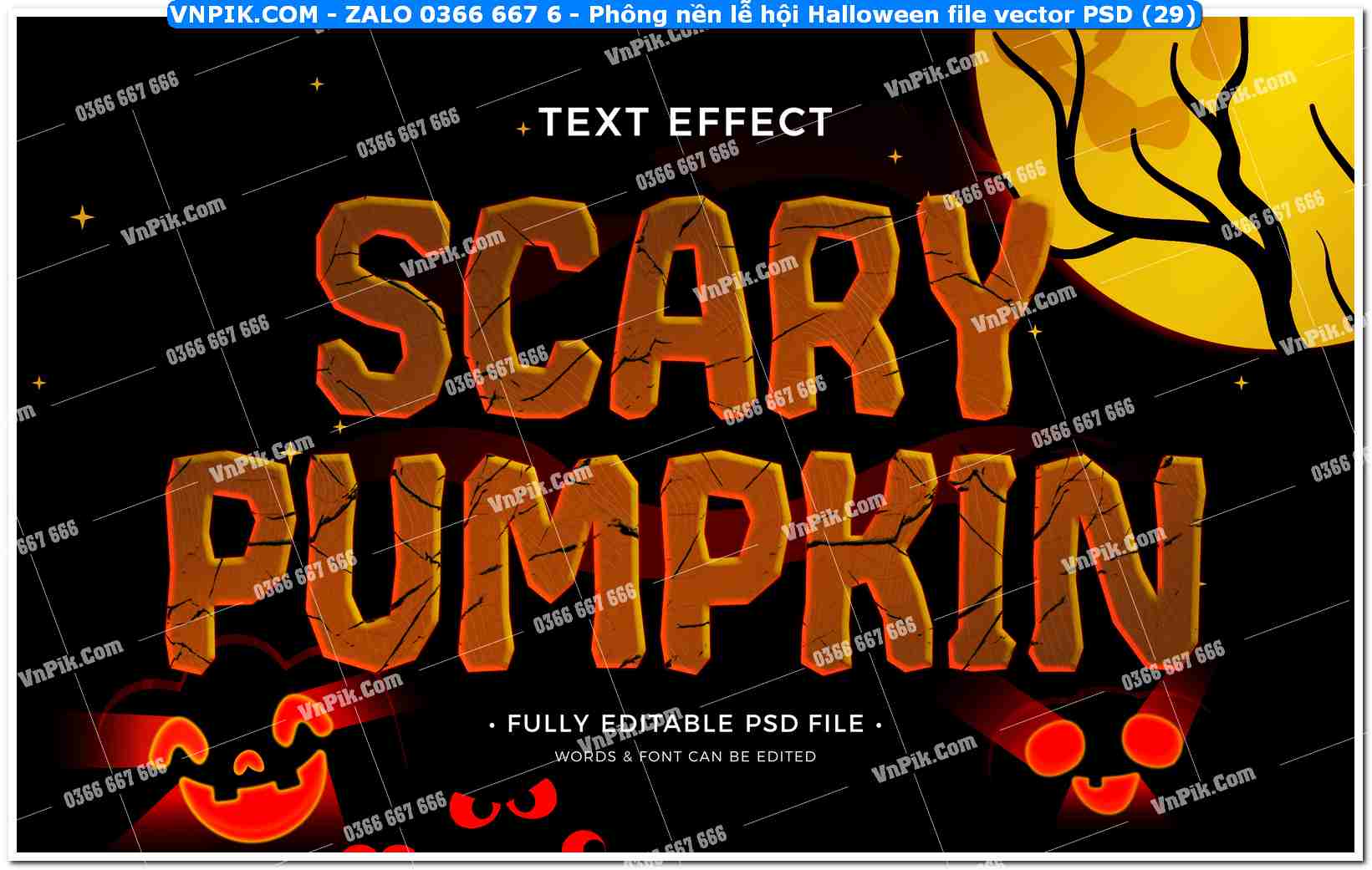 Phông nền lễ hội Halloween file vector PSD (29)