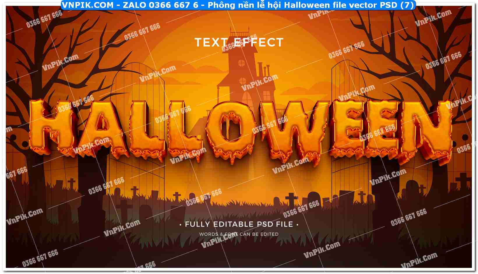 Phông nền lễ hội Halloween file vector PSD (7)