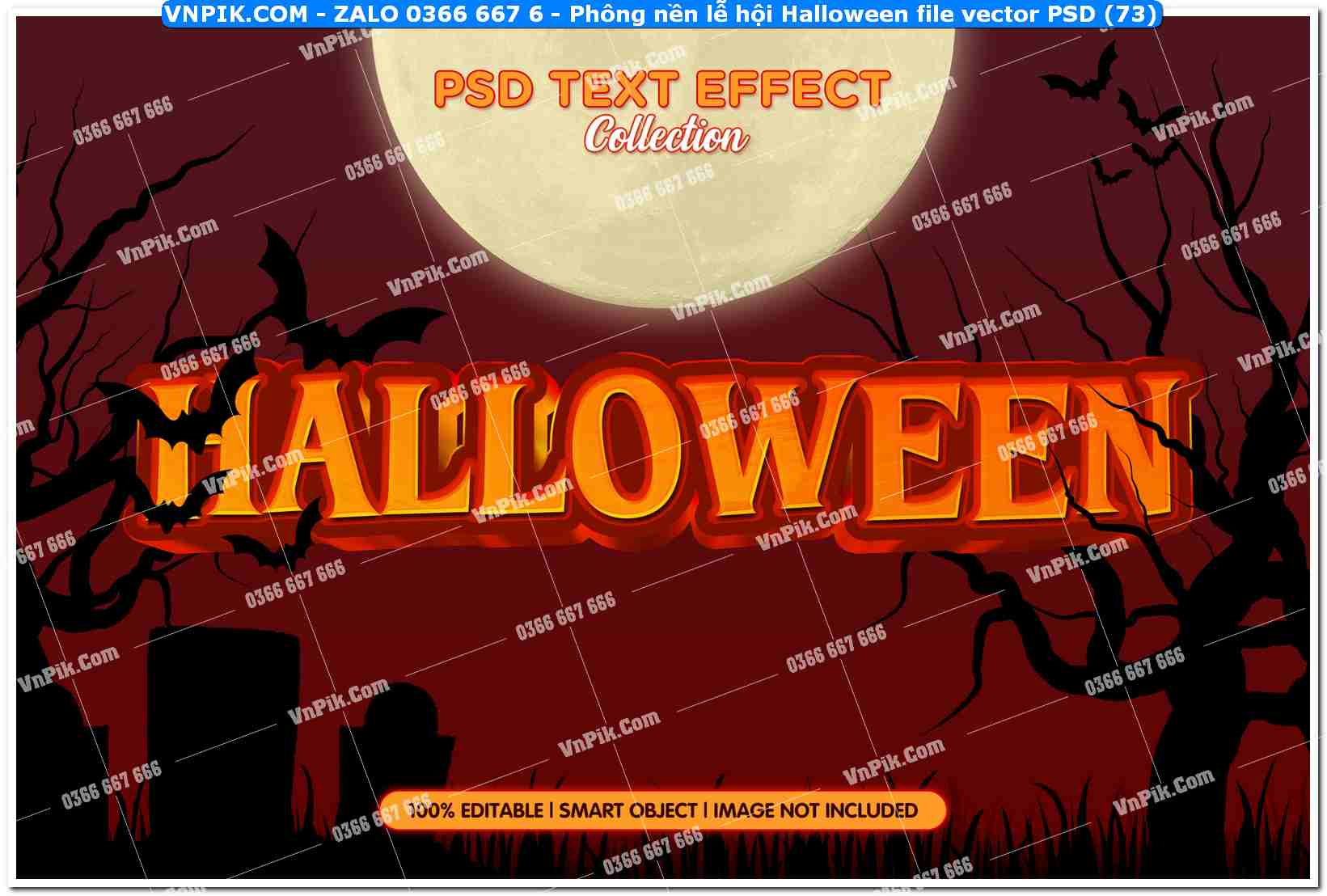 Phông nền lễ hội Halloween file vector PSD (73)