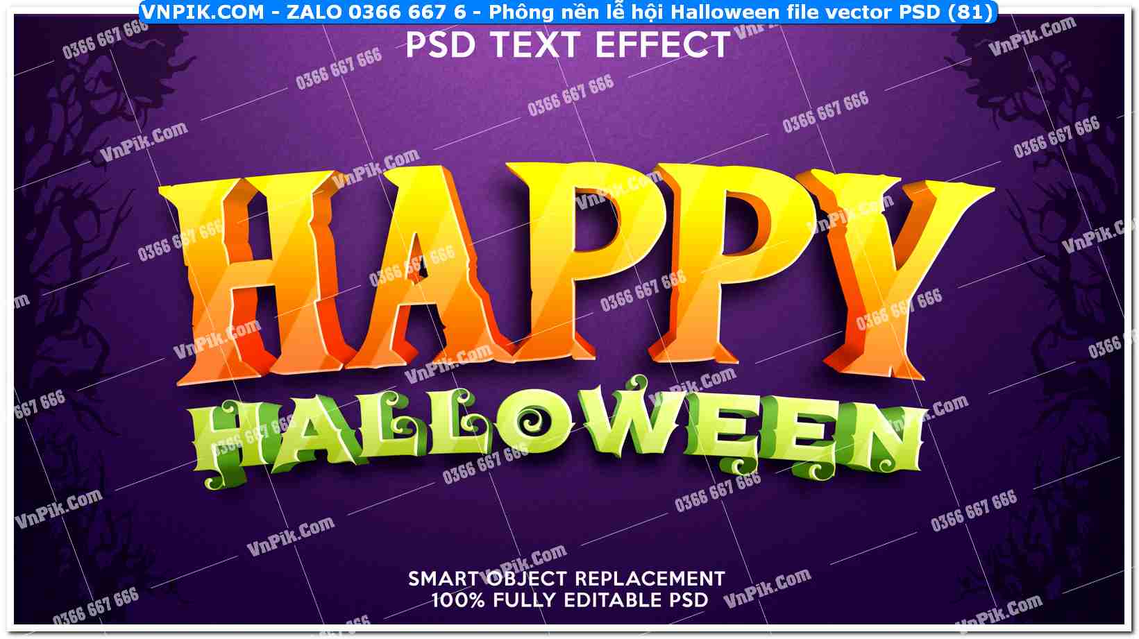 Phông nền lễ hội Halloween file vector PSD (81)