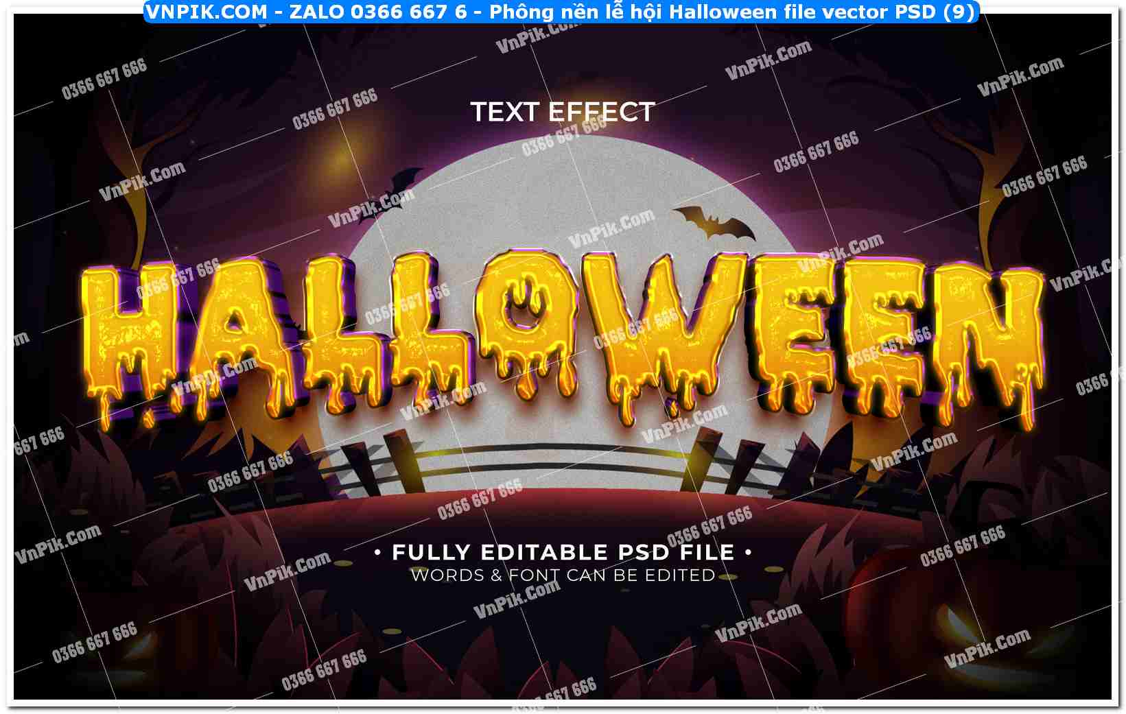 Phông nền lễ hội Halloween file vector PSD (9)