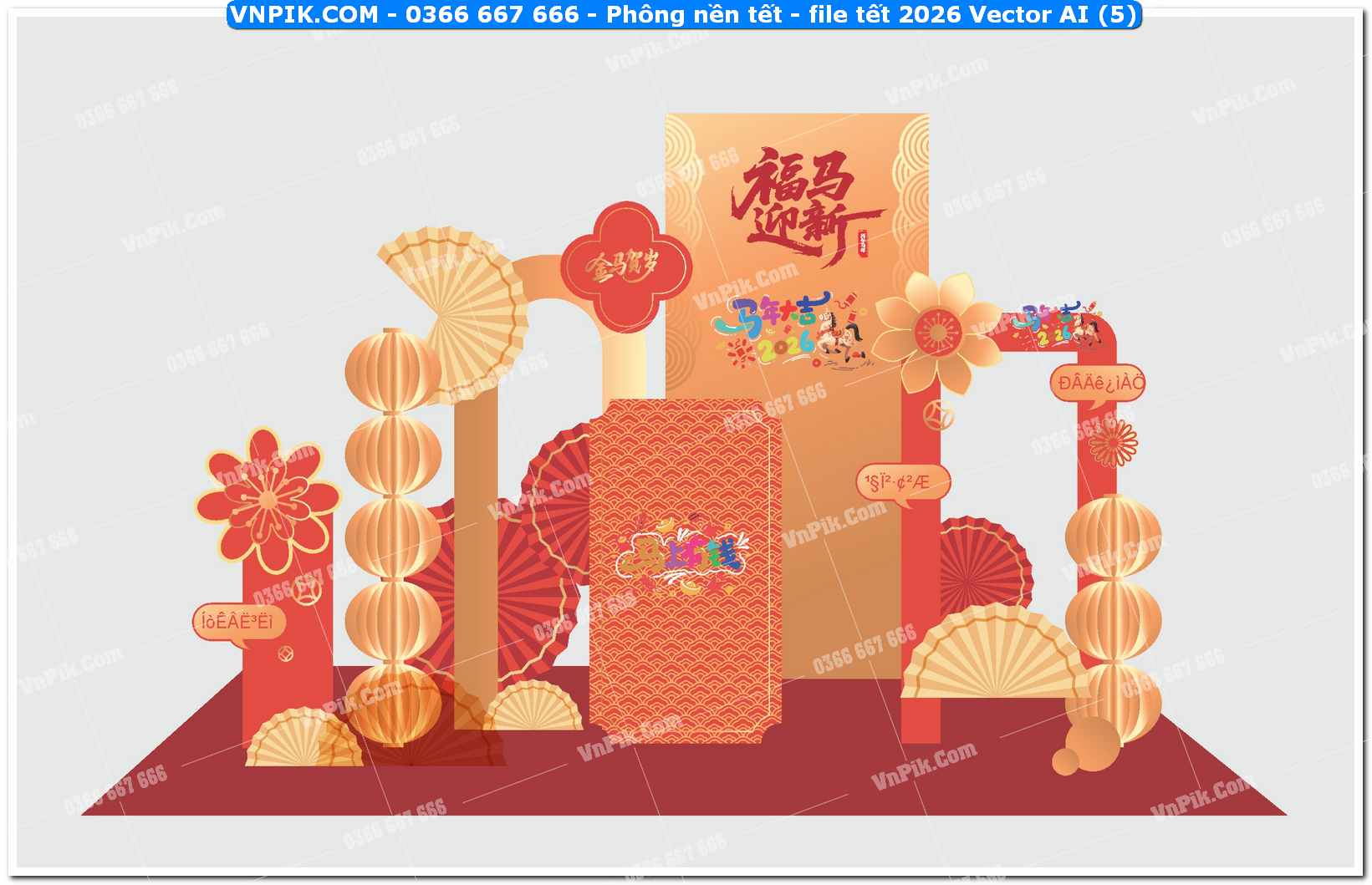 Phông nền tết – file tết 2026 Vector AI (5)