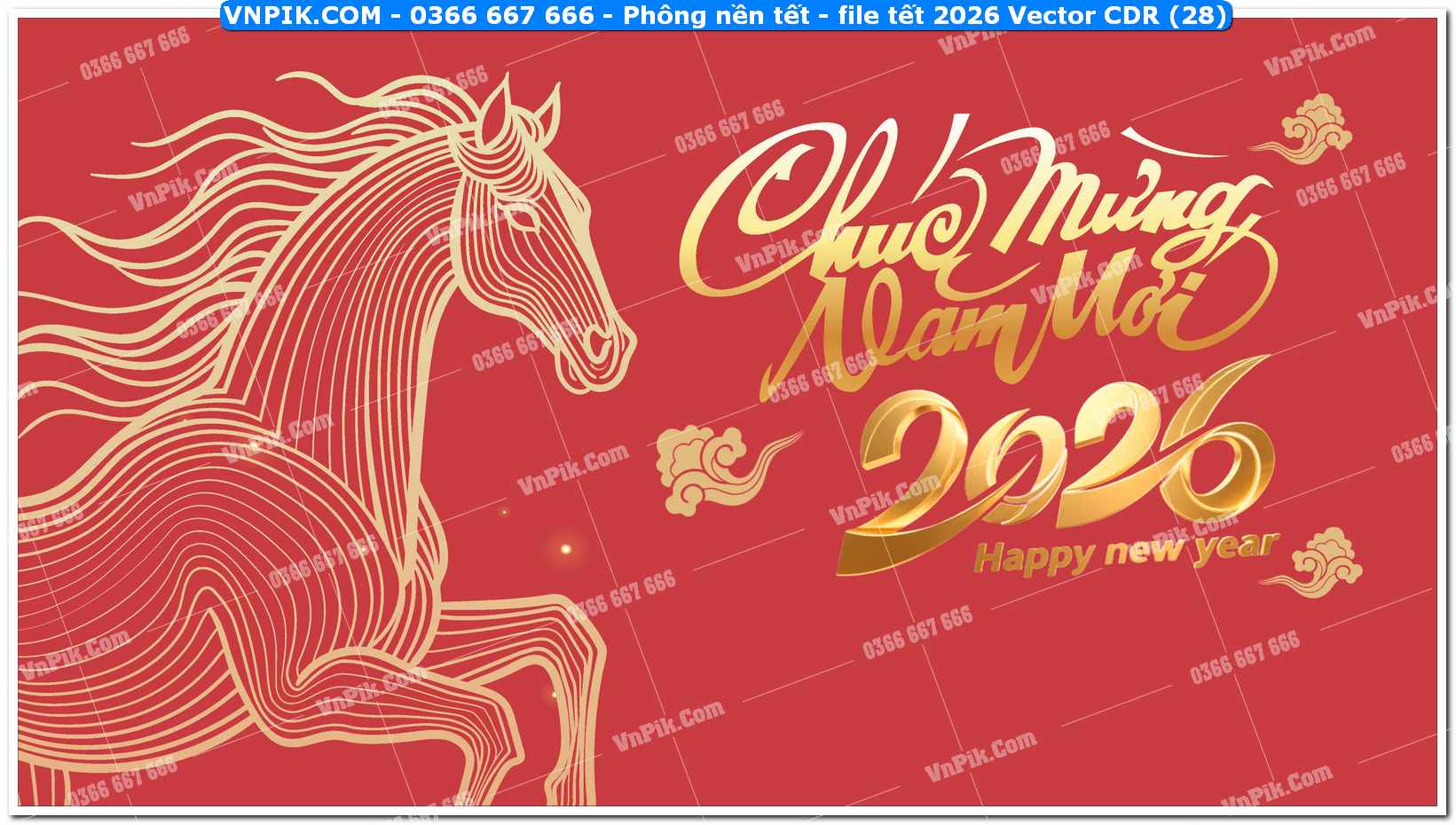 Phông nền tết – file tết 2026 Vector CDR (28)