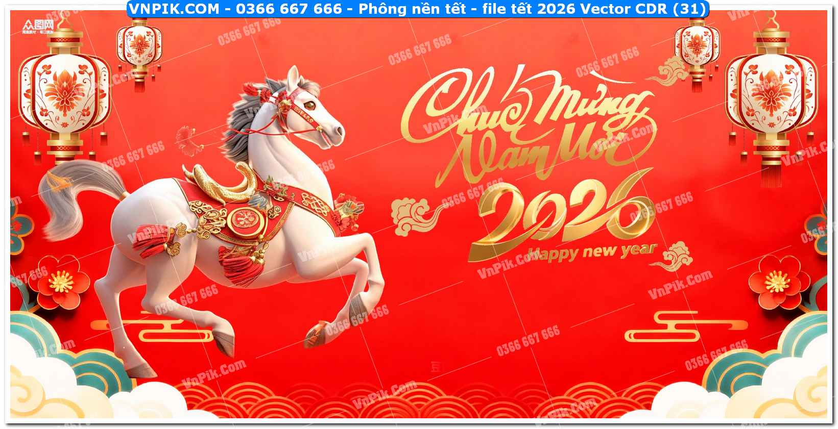 Phông nền tết – file tết 2026 Vector CDR (31)