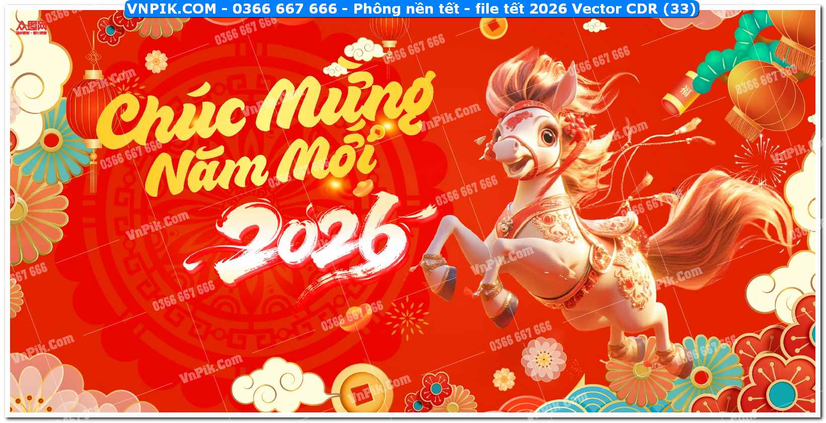 Phông nền tết – file tết 2026 Vector CDR (33)